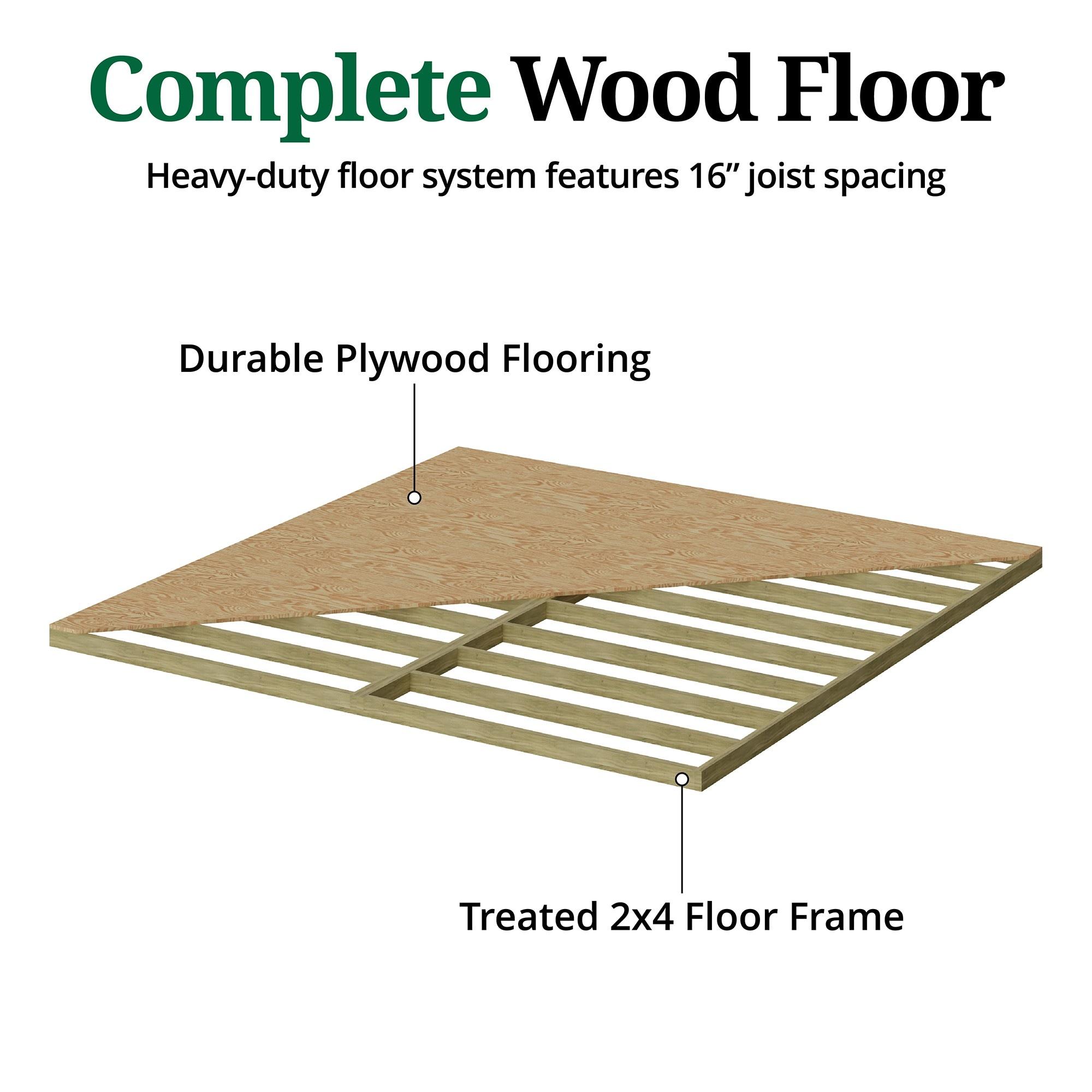 Little Cottage Co. 12x12 Classic Workshop Shed with Operable Windows and Floor, Outdoor Wood Storage Do-It-Yourself Precut Kit