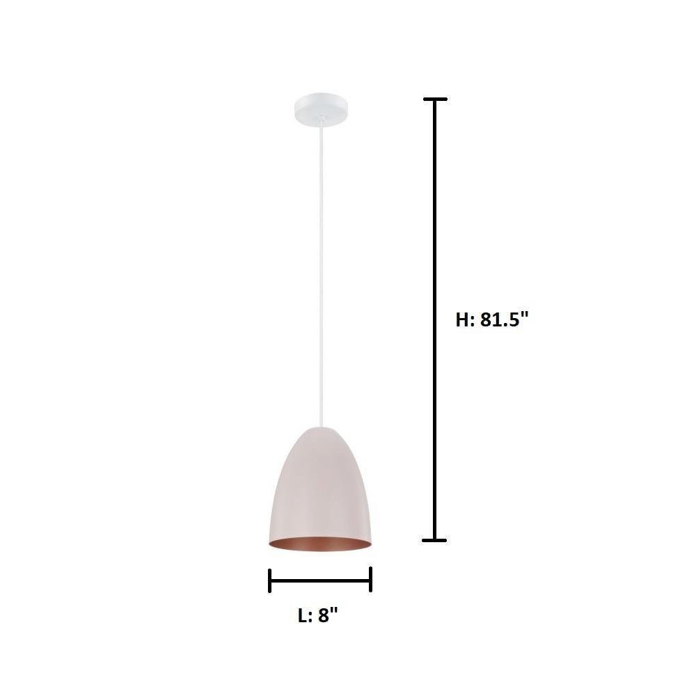 Eglo Lighting - Sarabia-P - 1-Light Pendant - Pastel Apricot Exterior - Copper