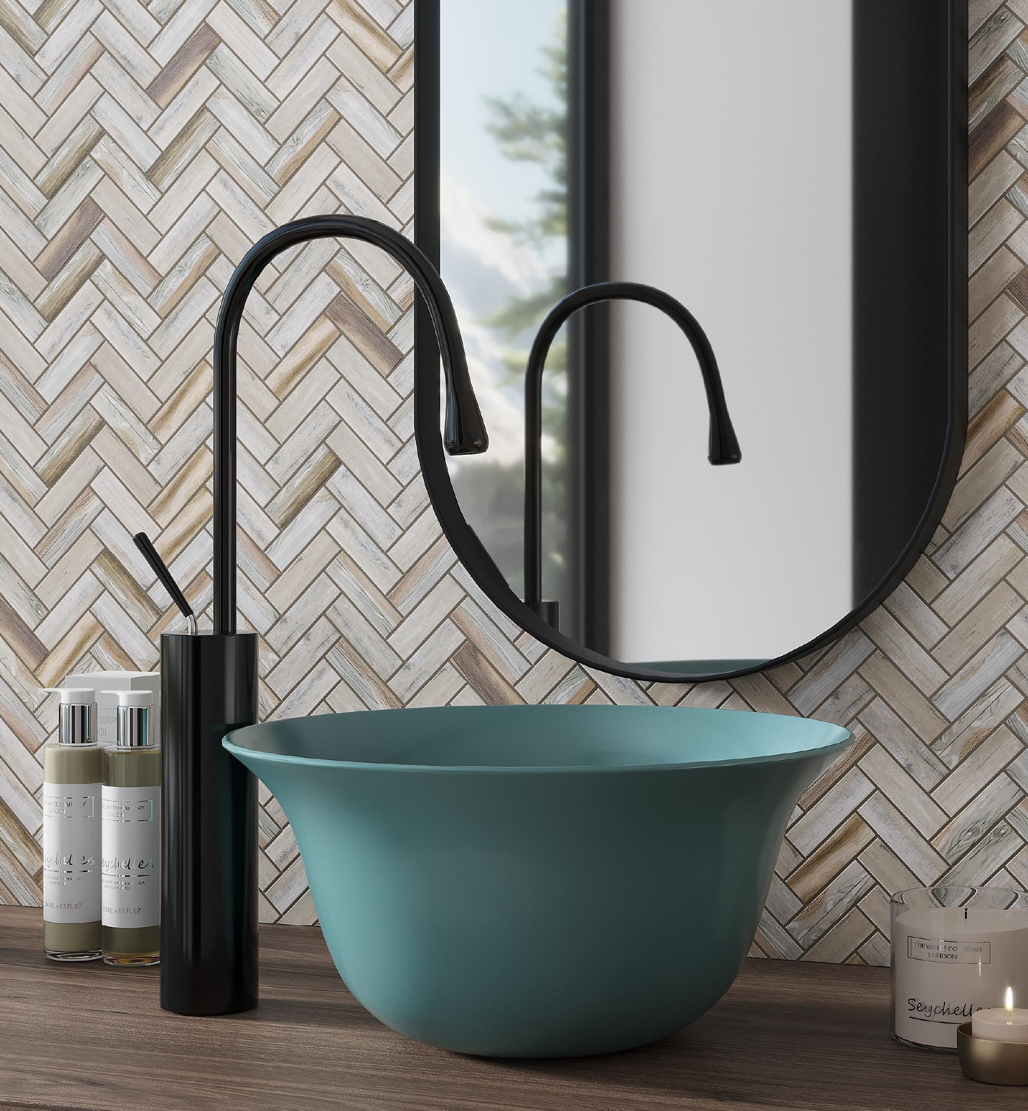 1.2" x 3.9" Glass Mosaic Wall & Floor Tile