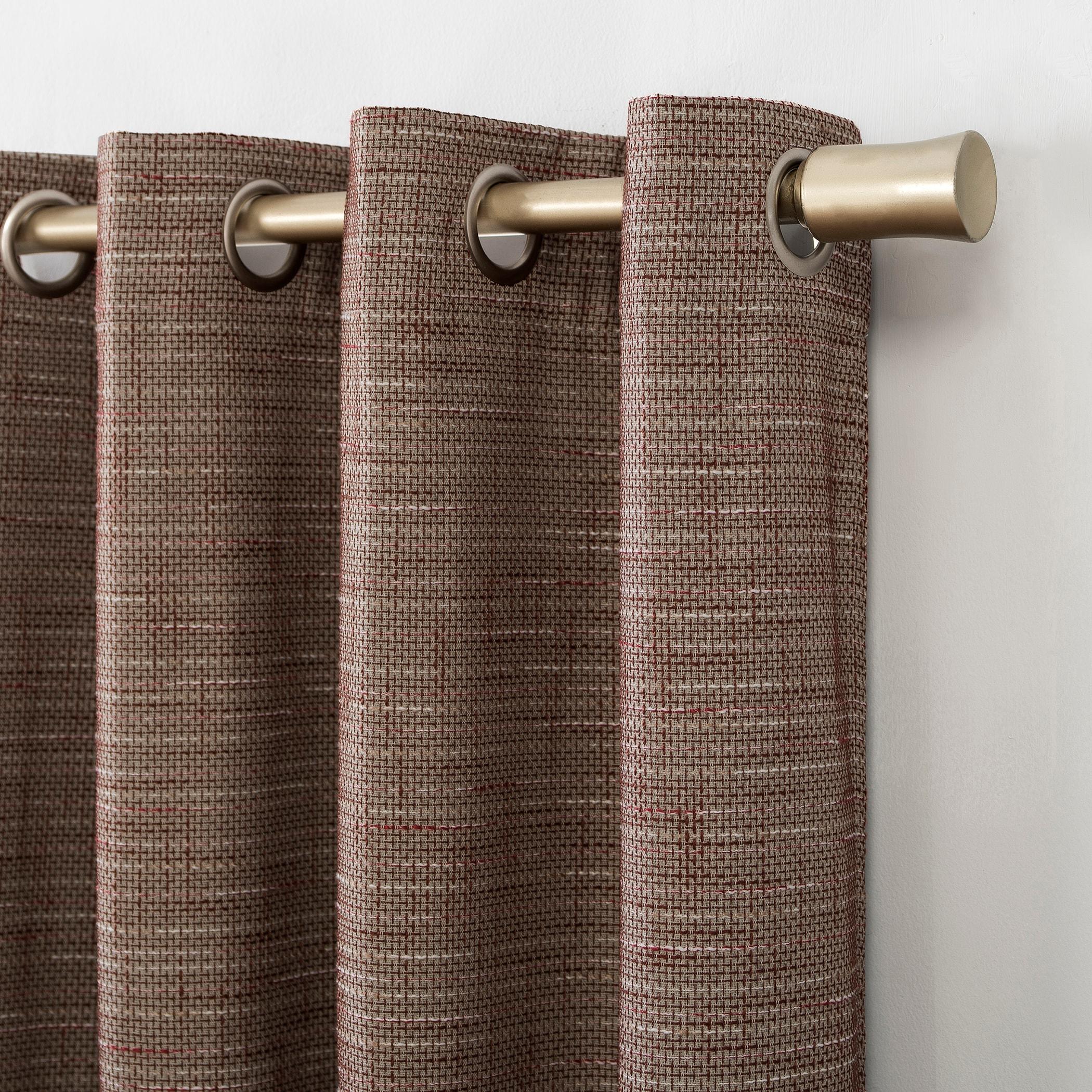 Burlap Weave Thermal Extreme 100% Blackout Grommet Curtain Panel