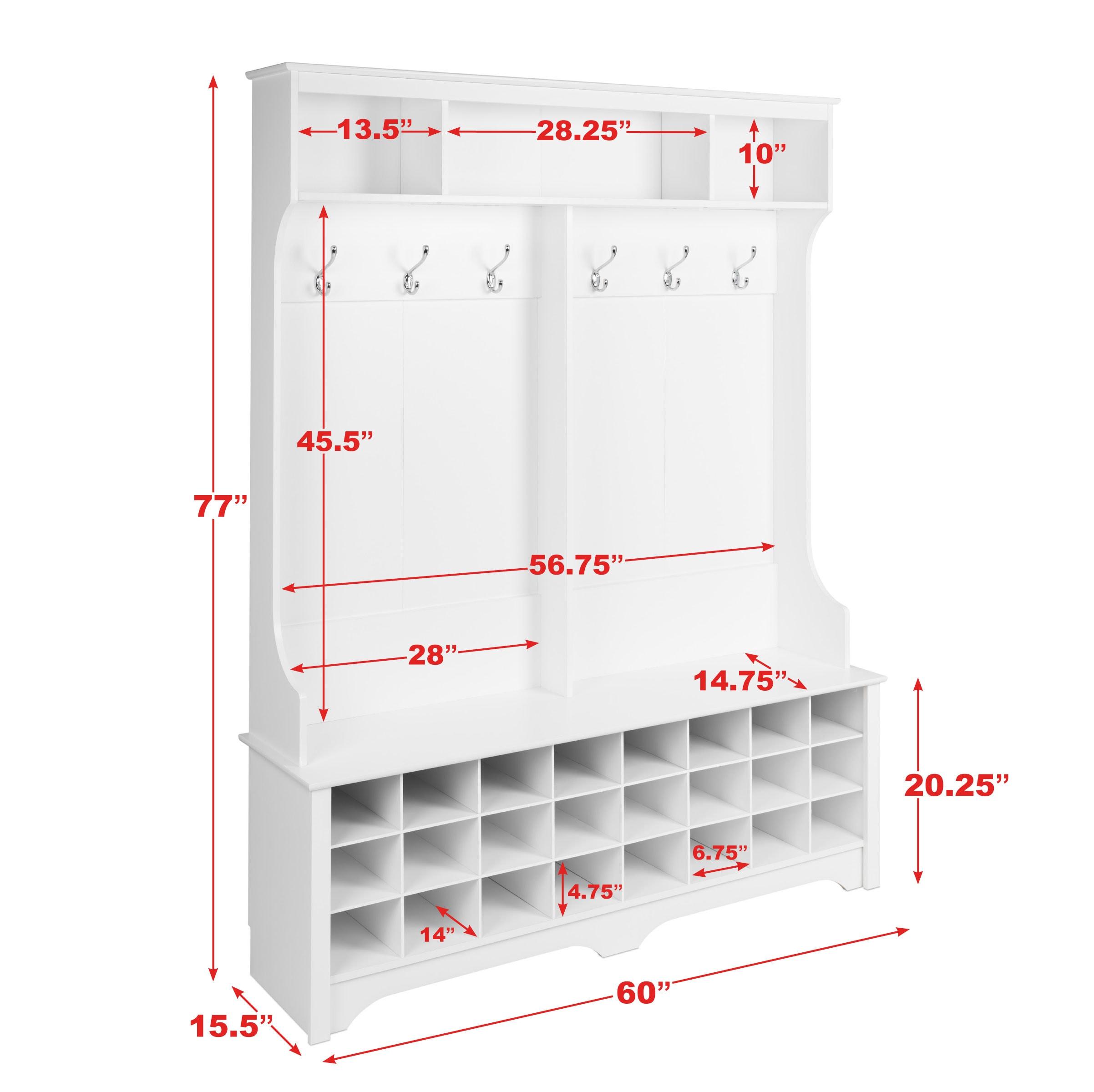 Gracie Hall Tree 60'' Wide with Bench