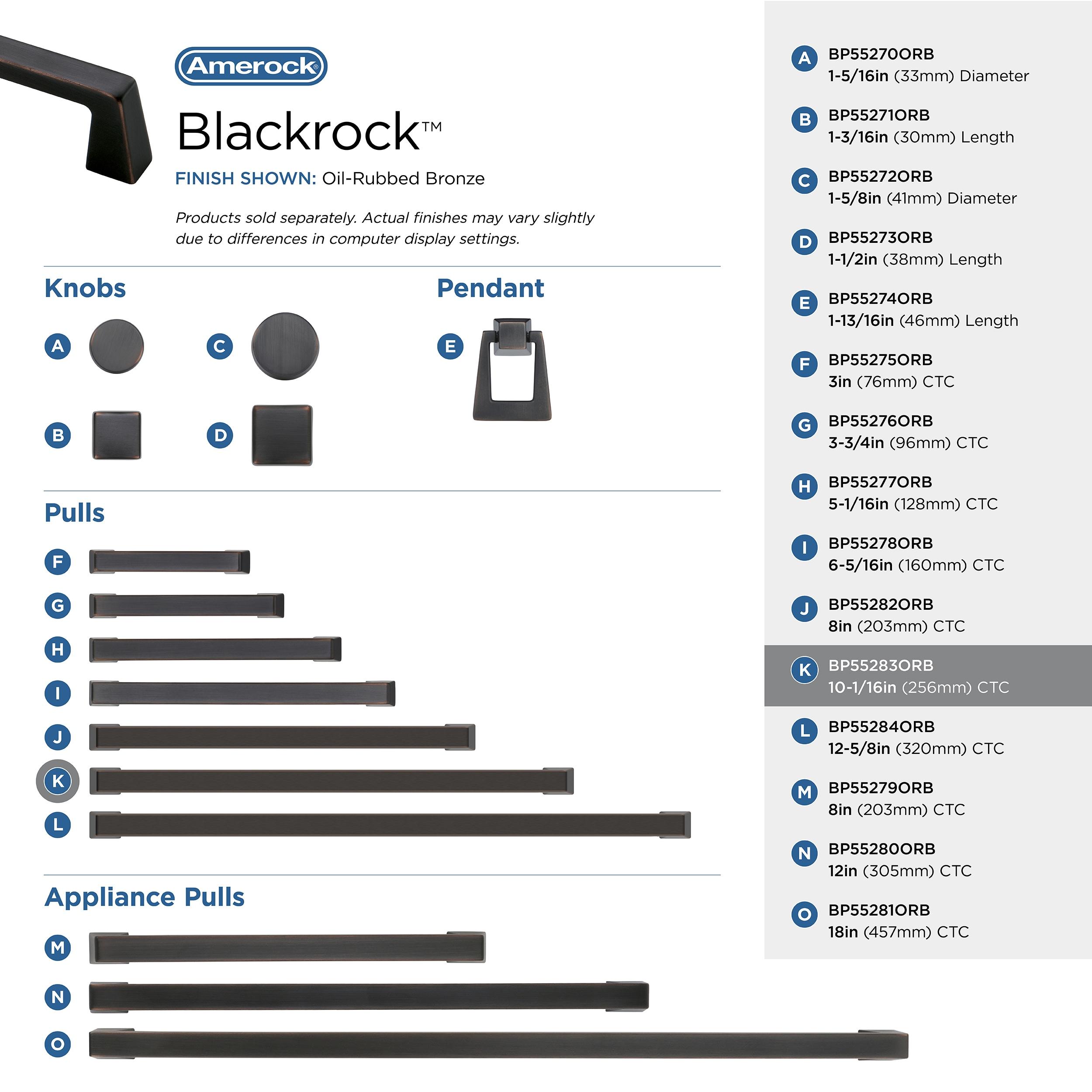 Blackrock 10-1/16 in (256 mm) Center-to-Center Cabinet Pull