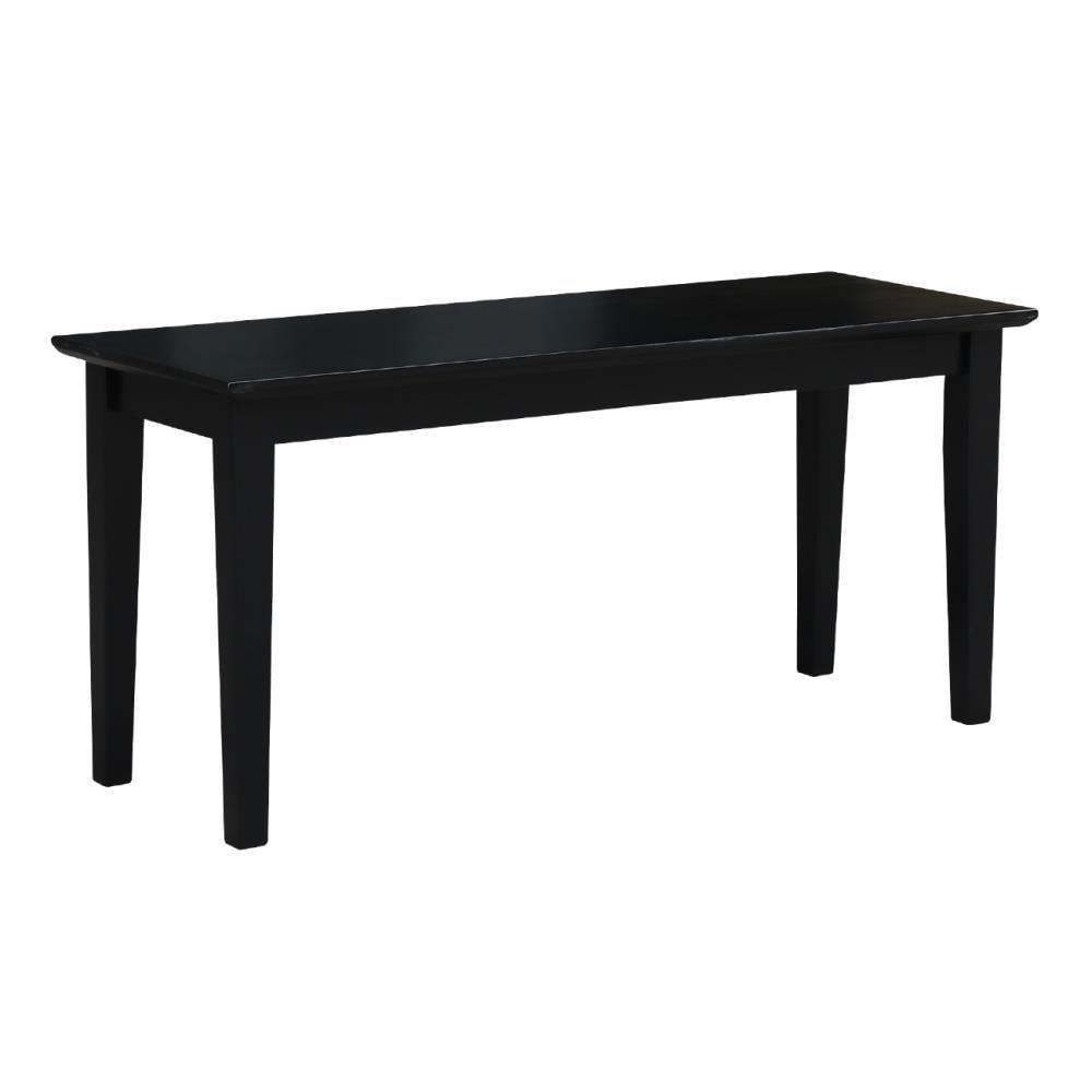 International Concepts Brookshire Bench - Black: Hardwood Rectangular Kitchen Bench, 400lb Capacity