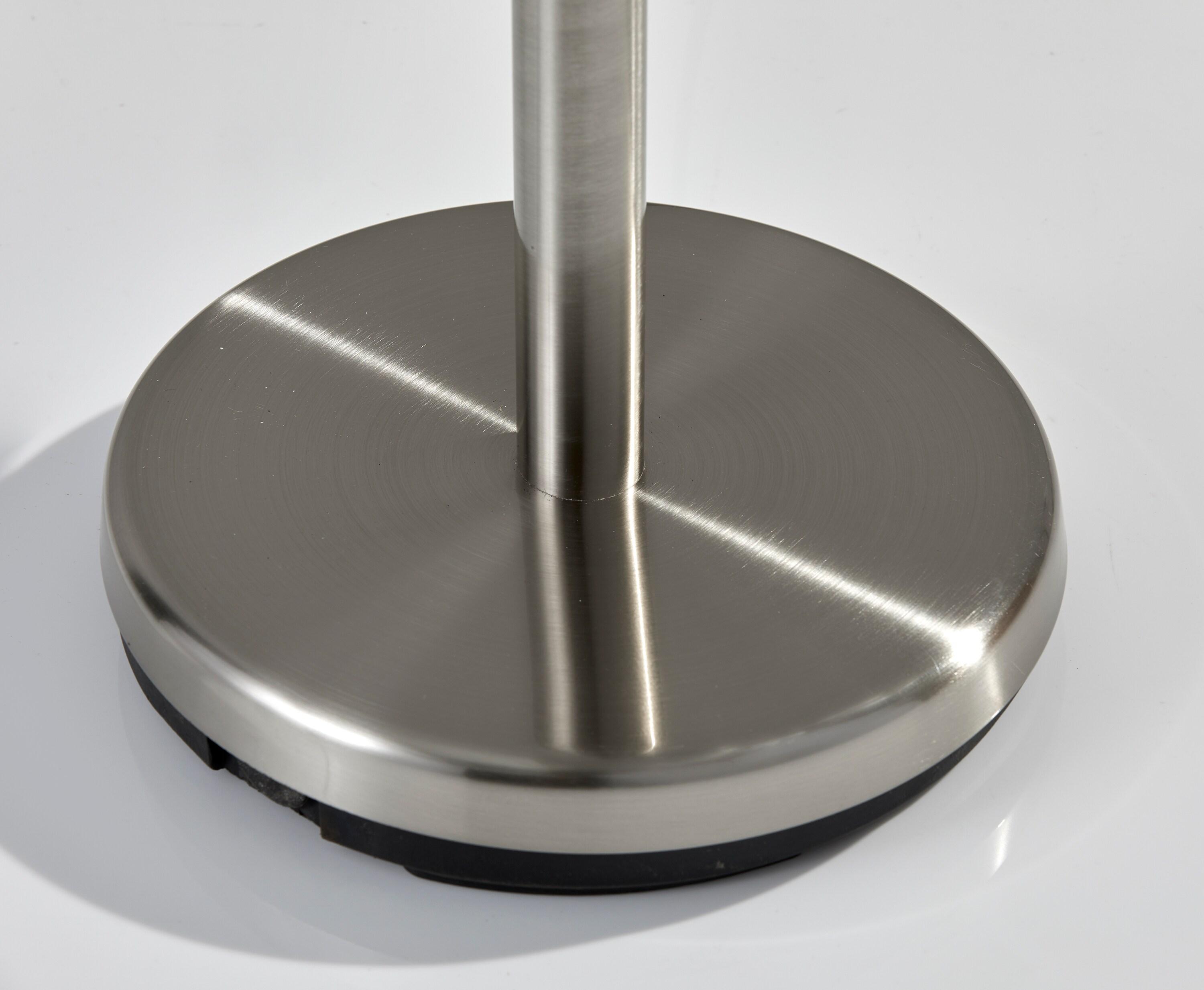 Belle Arc Lamp Silver - Adesso: Chrome Poles, White Rice Paper Lanterns, Multi-Head, ETL Listed