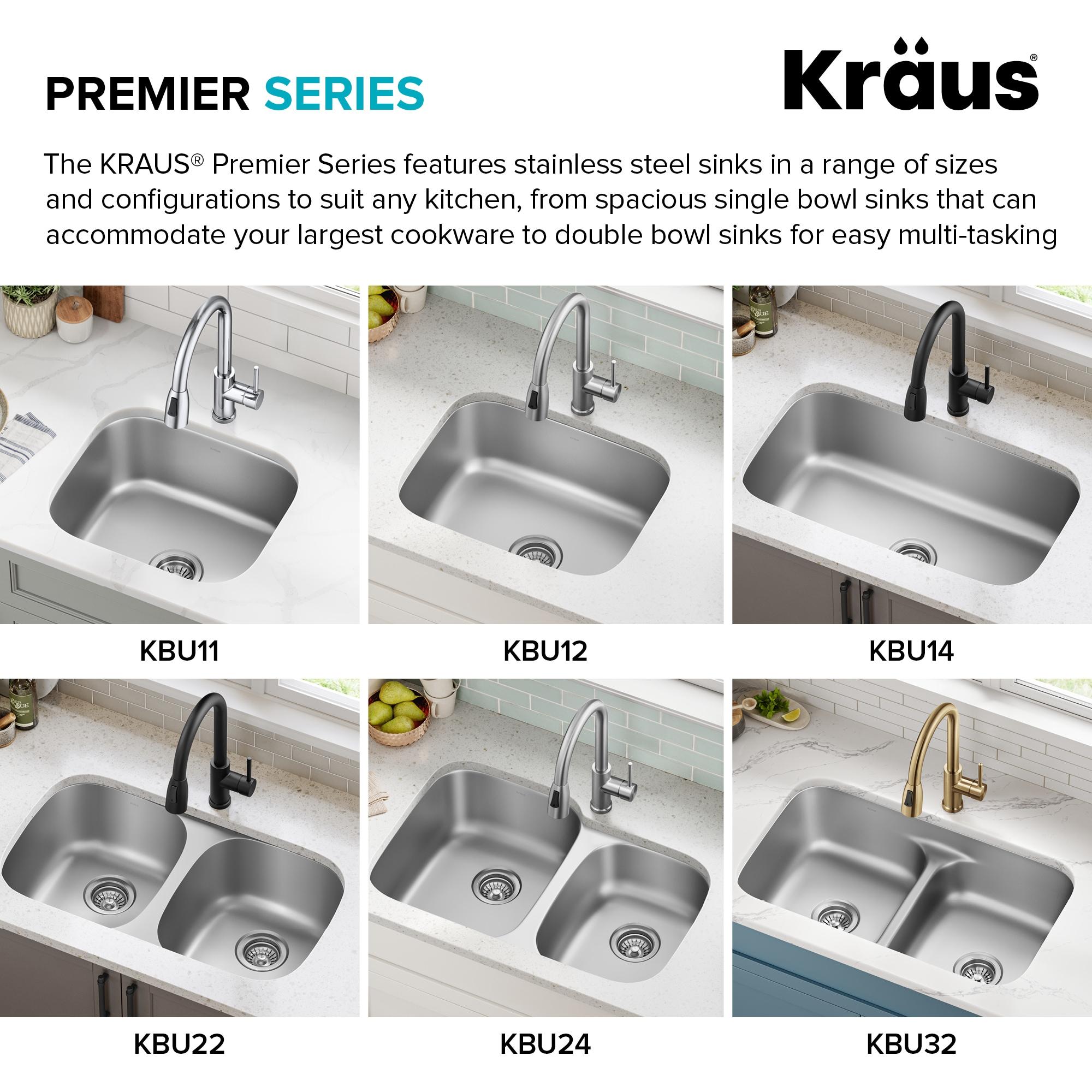KRAUS Premier Undermount Single Bowl 18-Gauge Stainless Steel Kitchen Sink