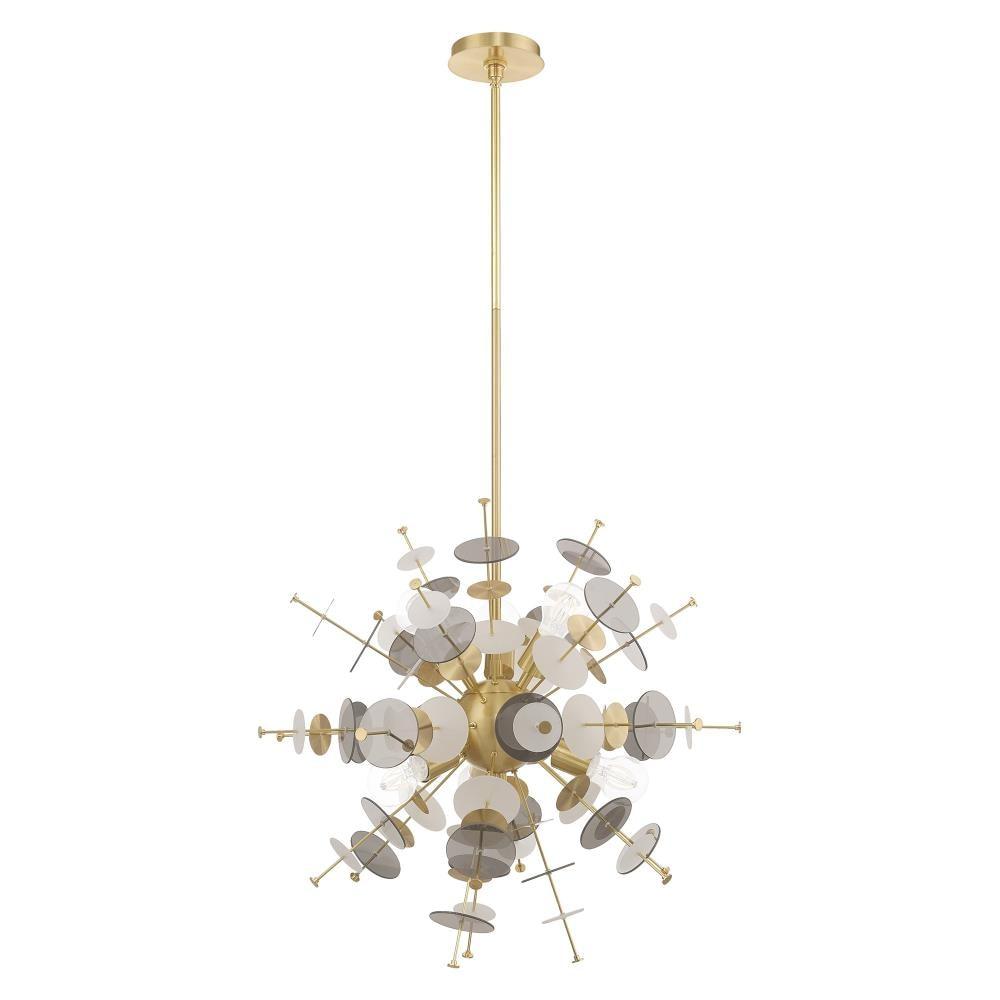 Livex Lighting Circulo 6 - Light Chandelier in  Satin Brass