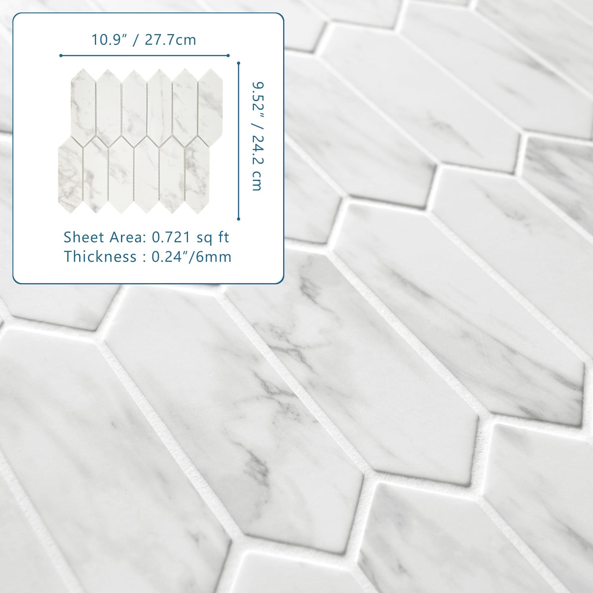 10.9" x 9.5" Recycled Glass Honeycomb Wall & Floor Tile