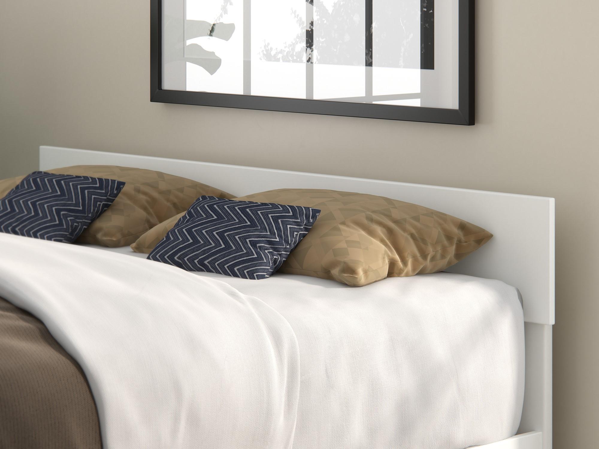 Queen Boston Headboard White - AFI: Solid Wood, Sleek Finish, Modern Design, Easy Install