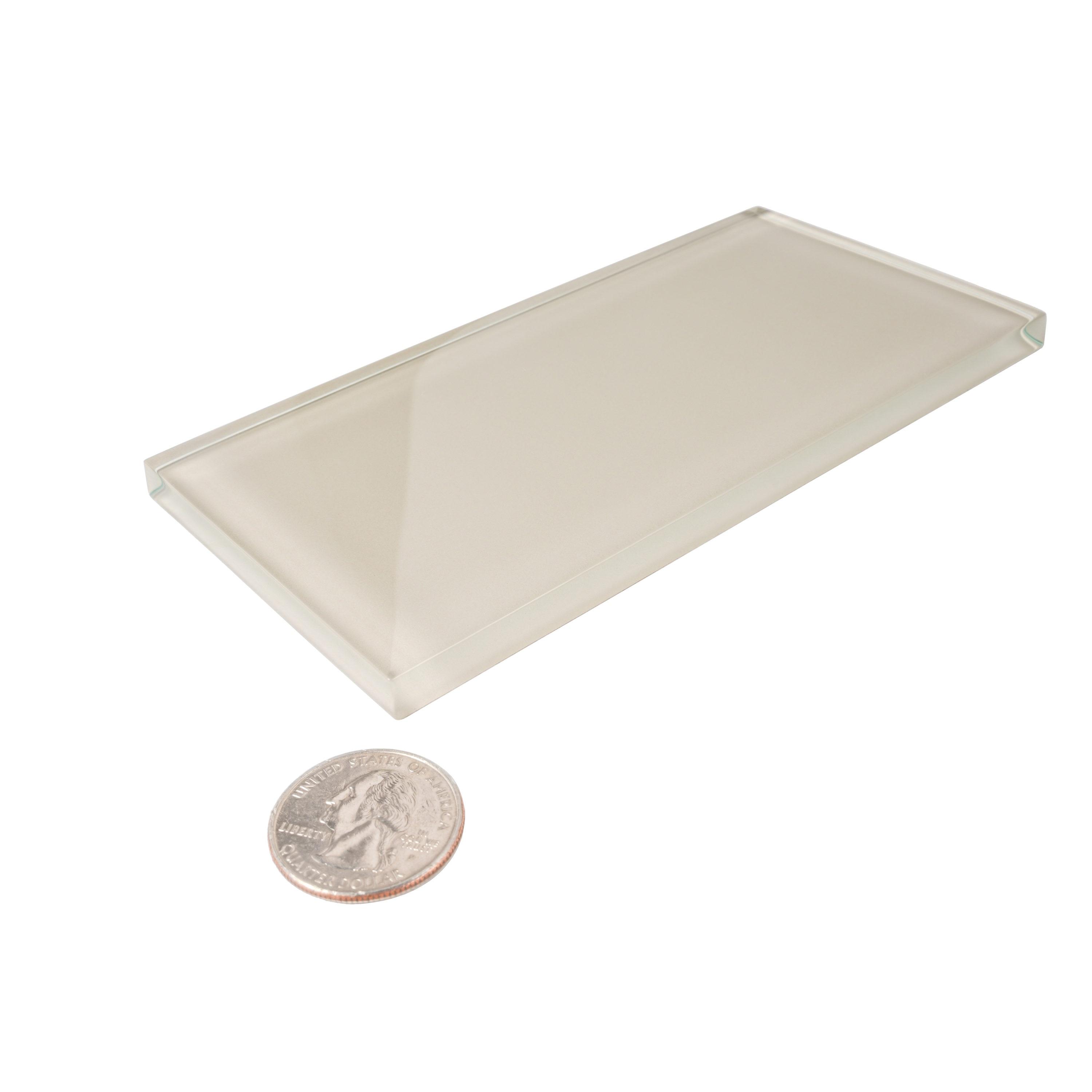 40 pack Lace White 3 in. x 6 in. Polished Glass Subway Wall Tile (5 sq. ft./Case)