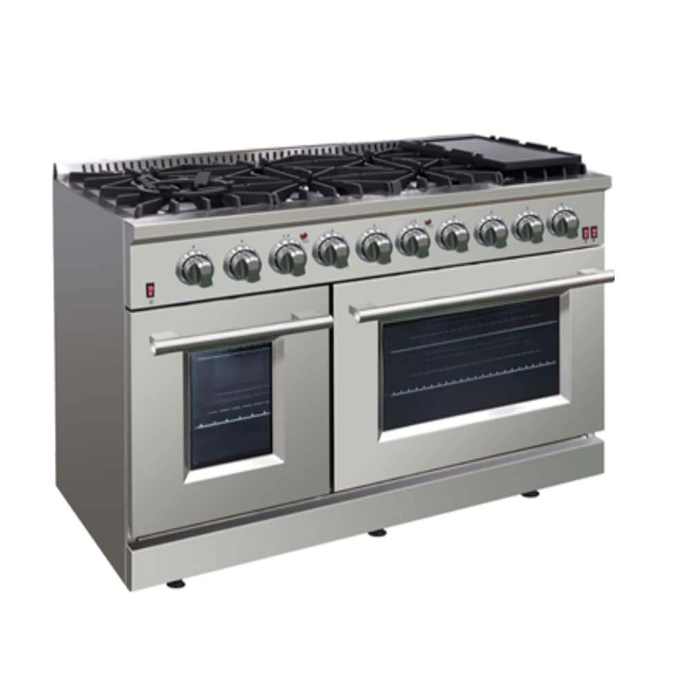 Forno 48" Stainless Steel Dual Fuel Range with Double Oven