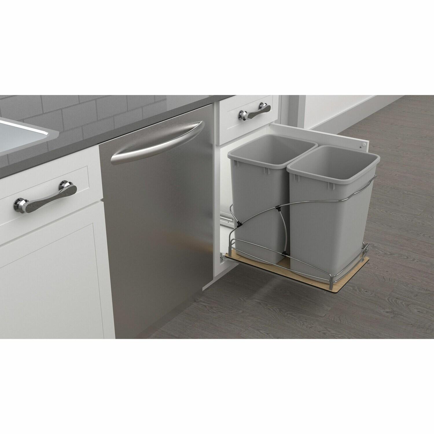 Rev-A-Shelf Rev-A-Shelf Double 27 qt. Pullout Trash Containers