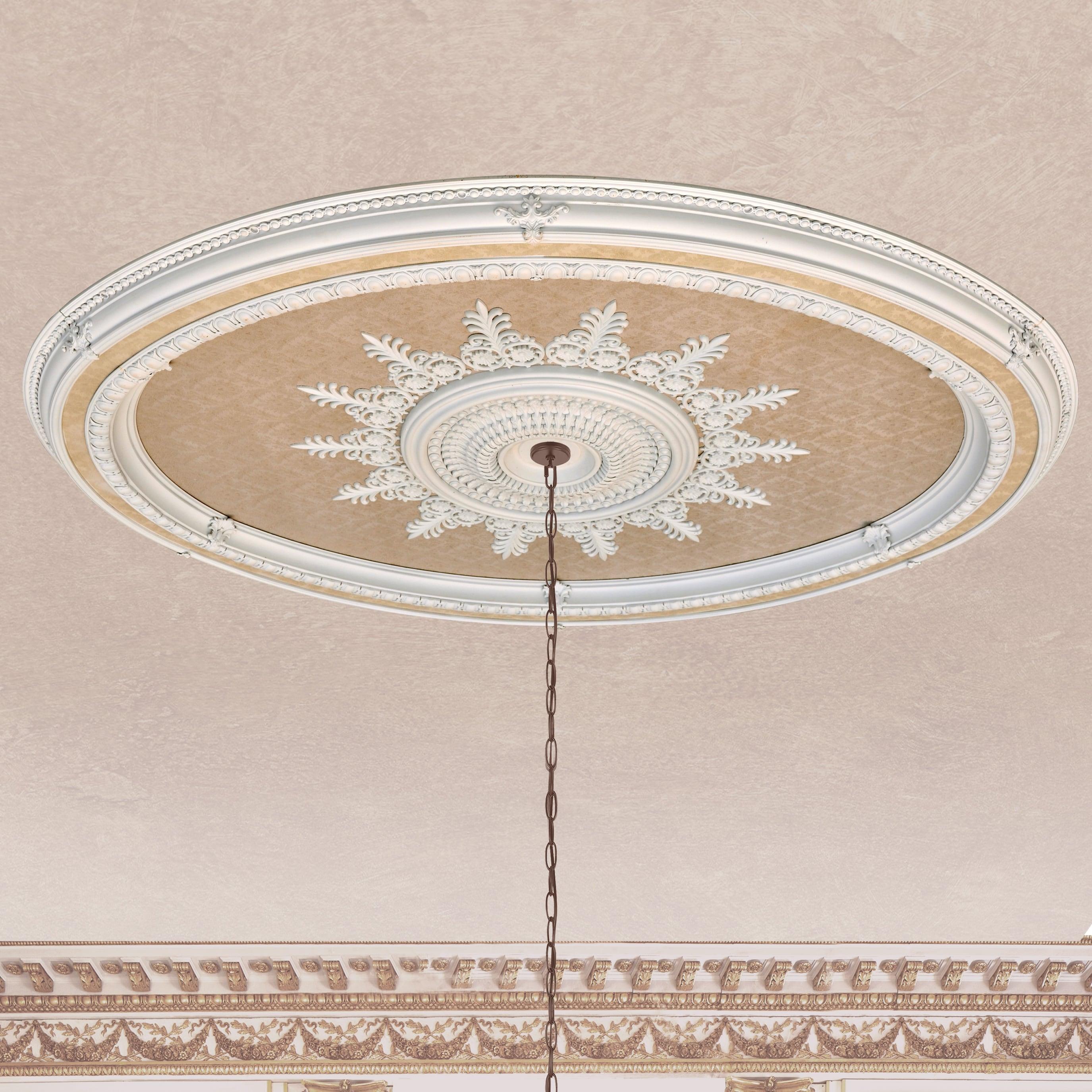 Blanco Oval Chandelier Ceiling Medallion