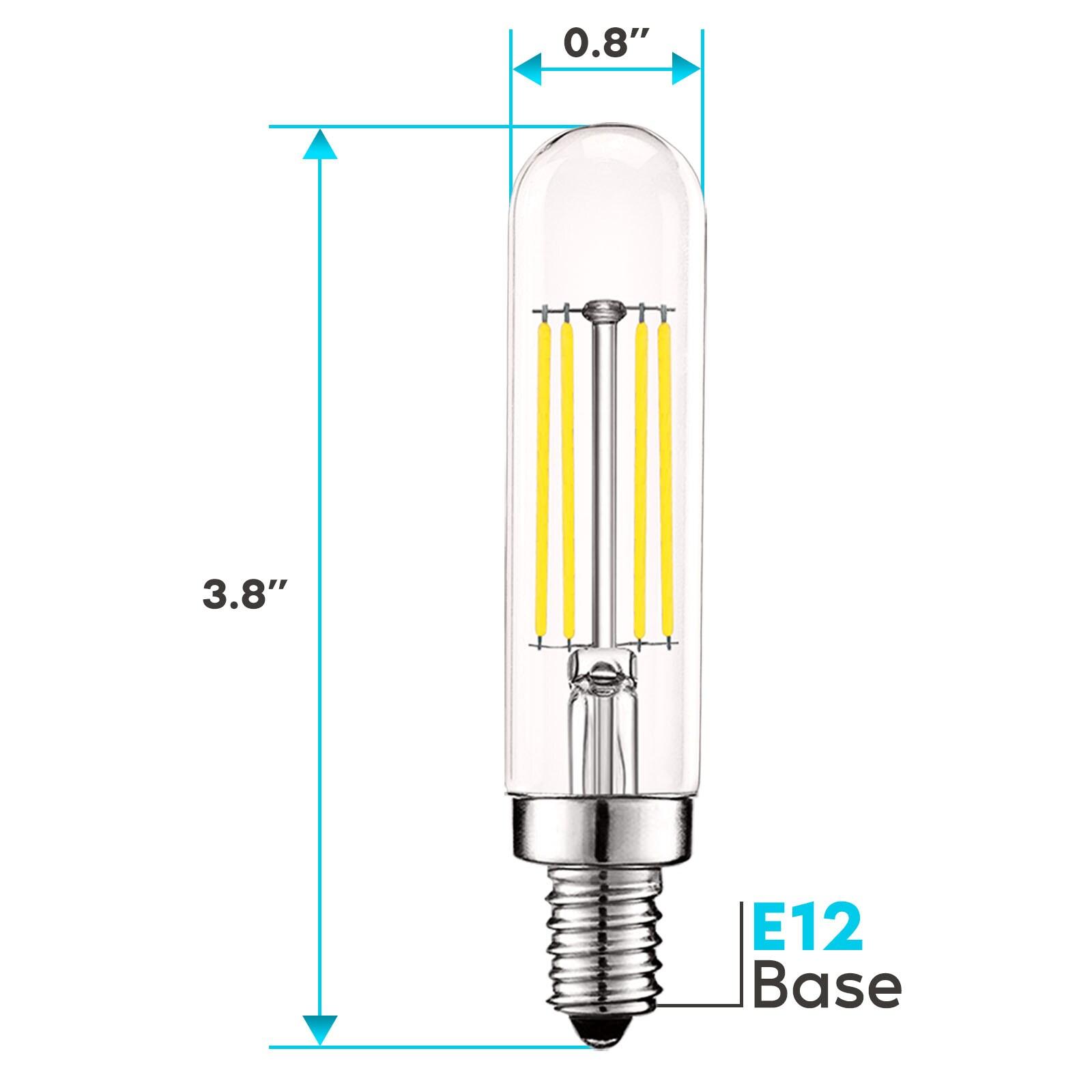 5 Watt (60 Watt Equivalent) T6 T6.5 LED Dimmable Light Bulb, E12/Candelabra Base