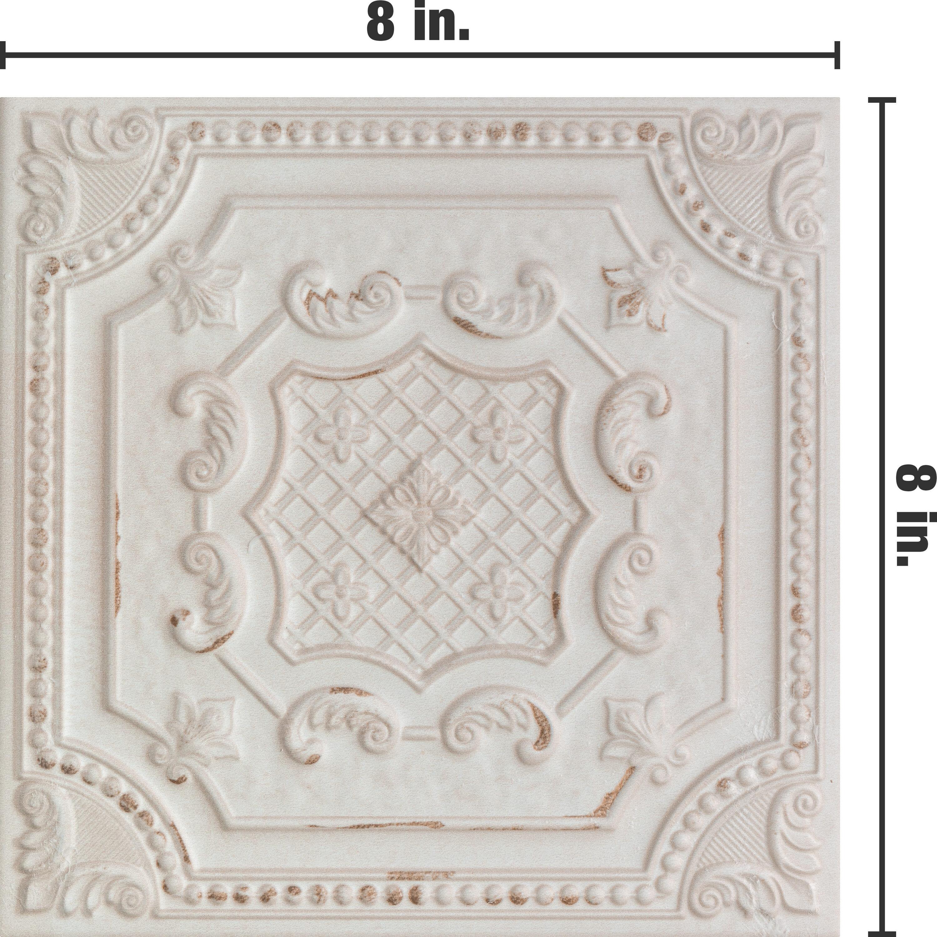 Fitz 8" x 8" Ceramic Patterned Wall Tile