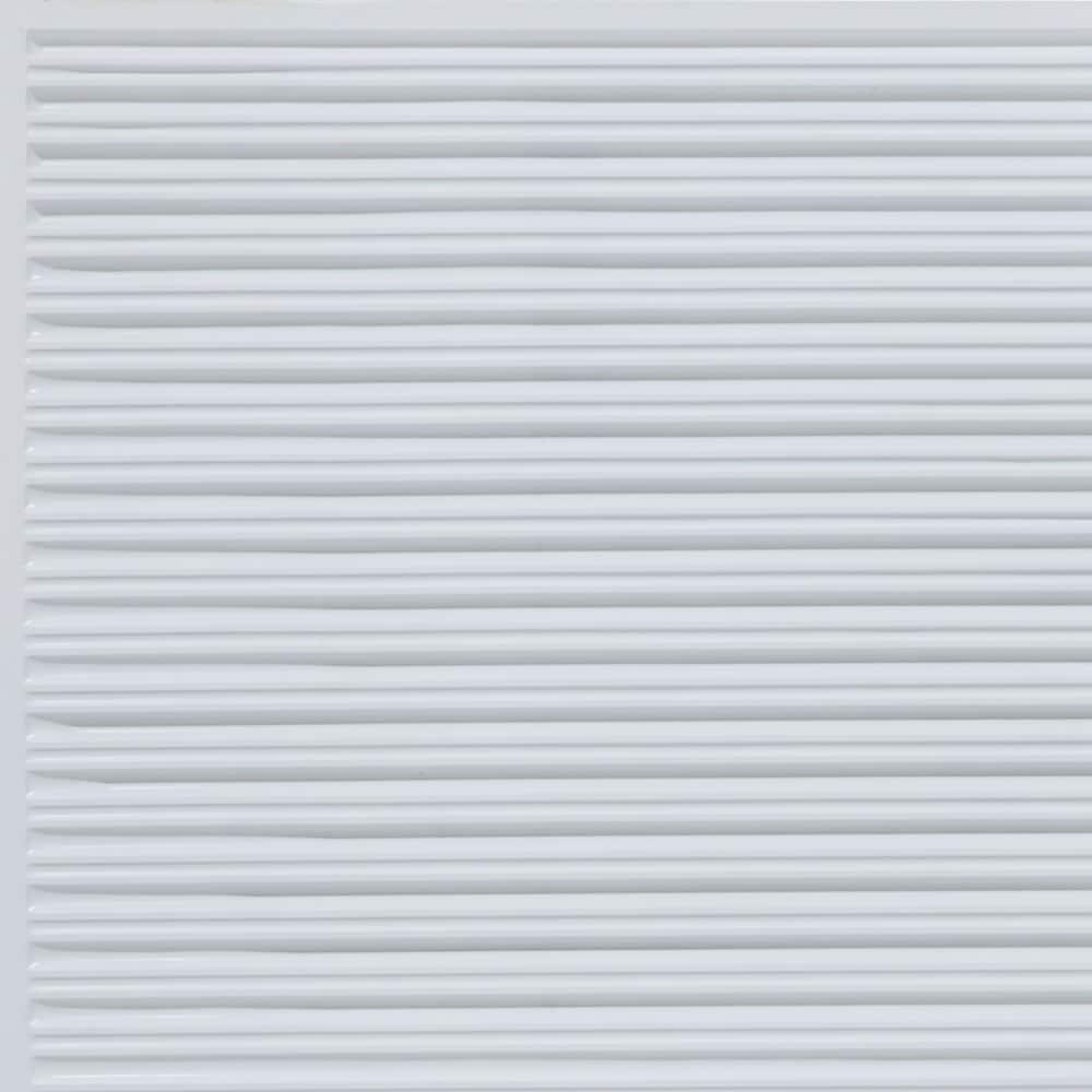 Economy Modern Lines Drop-In PVC Ceiling Tile (Set of 10)