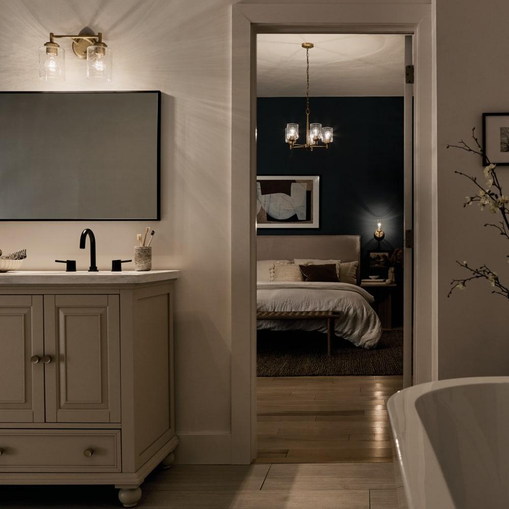Kichler Lighting Winslow 2 - Light Vanity in  Natural Brass