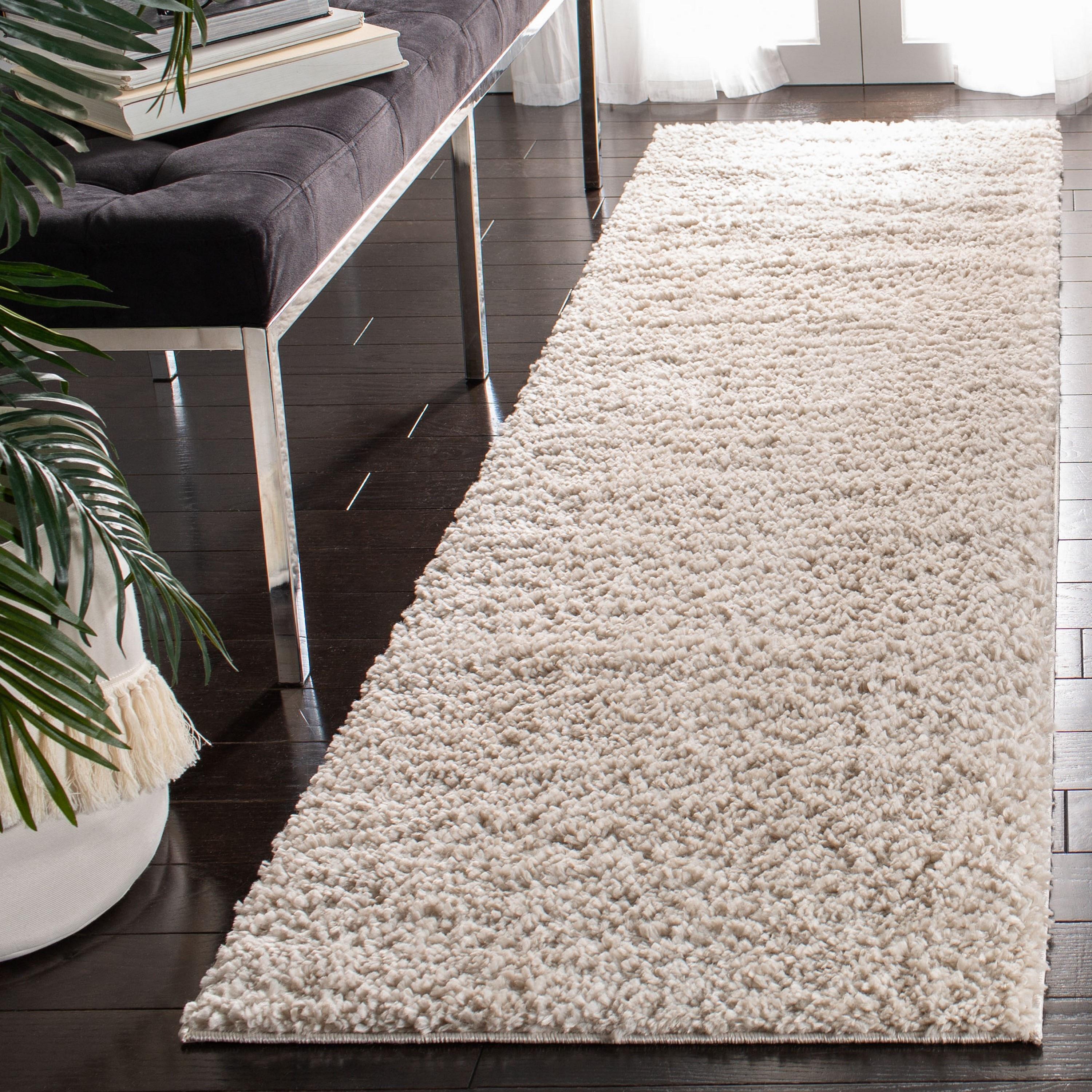 August Shag 900 AUG900 Power Loomed Indoor Runner Rug - Beige - 2'3"x6' - Safavieh