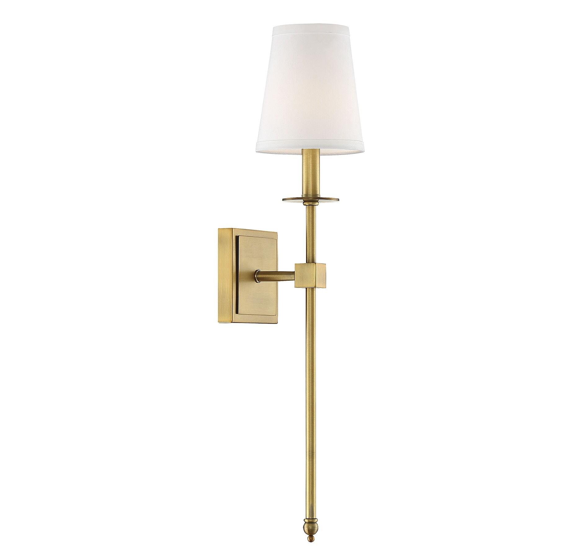 Monroe Transitional 1-Light Dimmable Sconce in Warm Brass