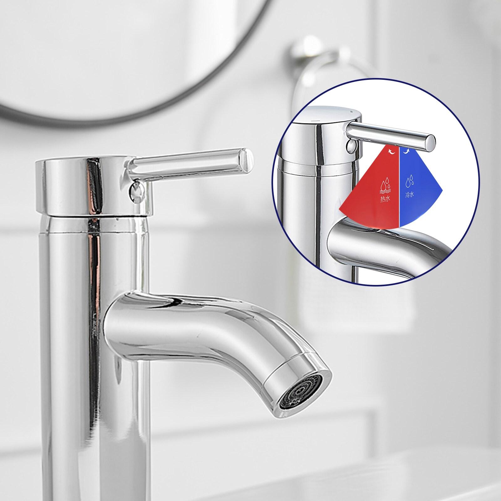 Single-Hole Single-handle Bathroom Faucet with Drain Assembly