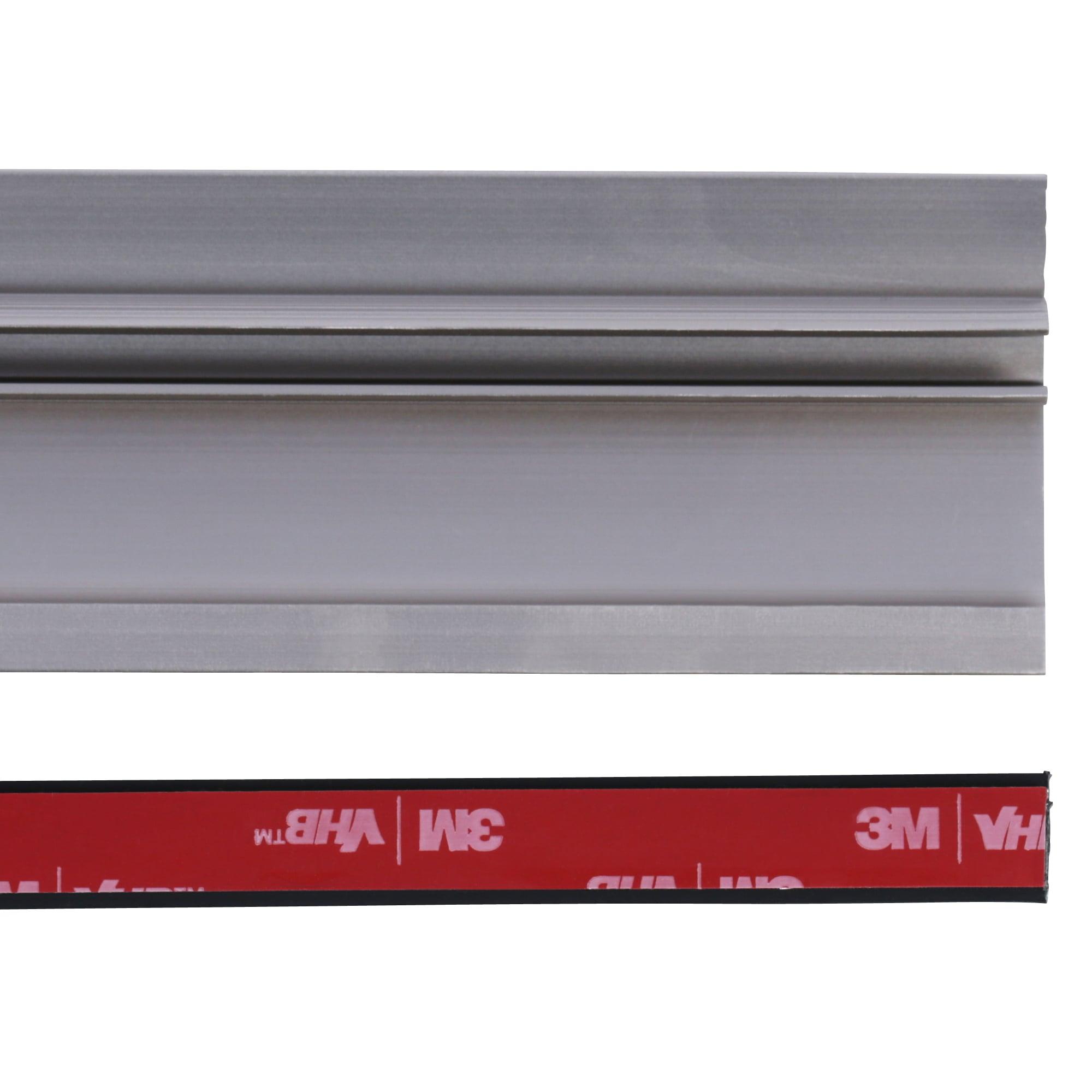 M-D Building Products 43318 1-7/8 In. X 36 In. Satin Nickel Aluminum CINCH® Reducer Fluted w/Snaptrack