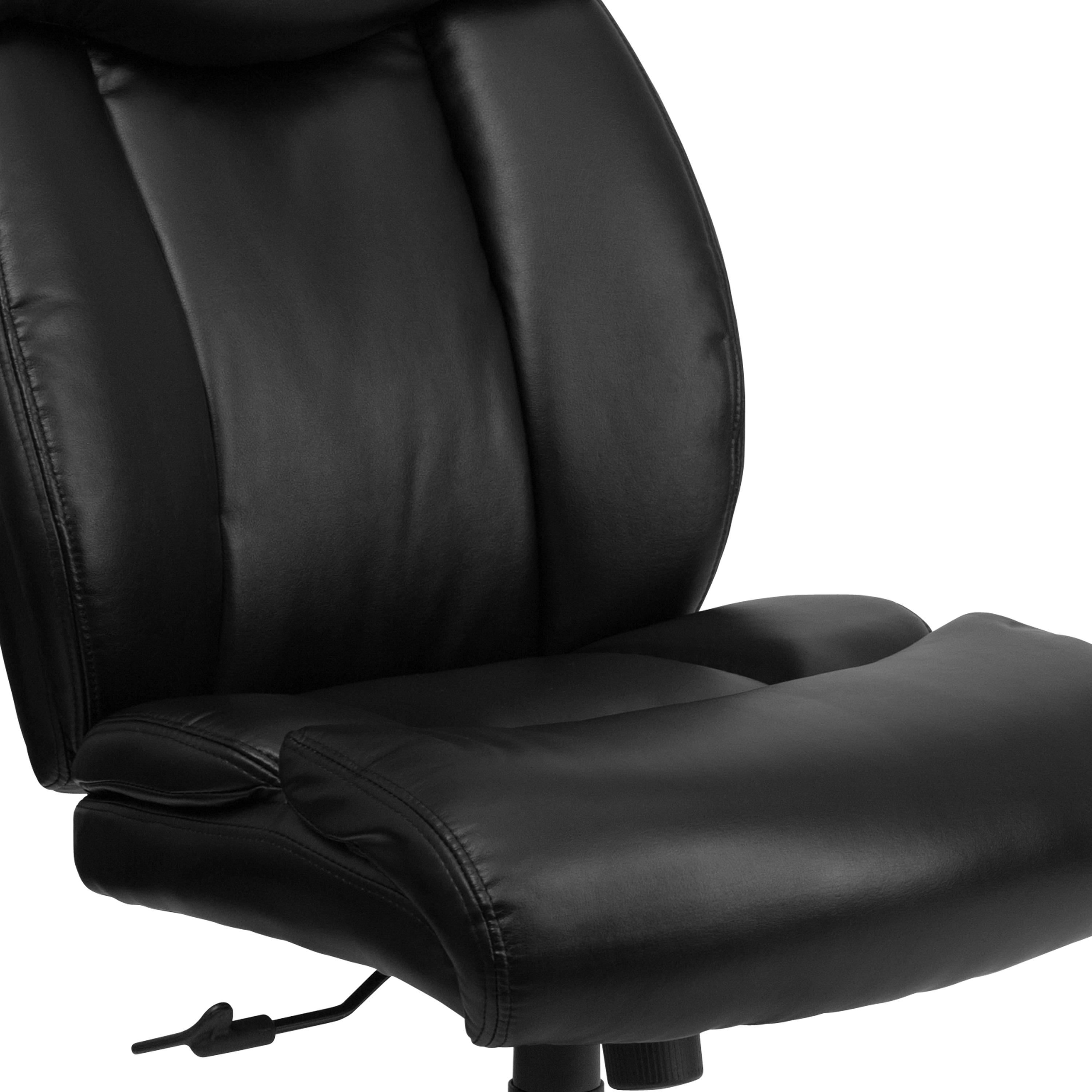 BizChair Big & Tall 400 lb. Rated High Back Black Fabric Executive Ergonomic Office Chair with Full Headrest and Chrome Base