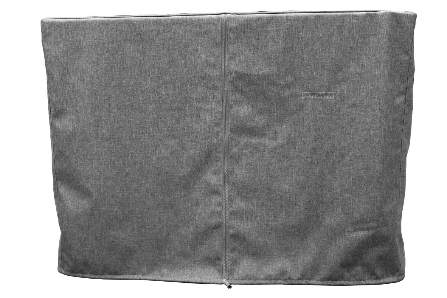 Gray Polyester Square Fire Pit Cover with Zipper