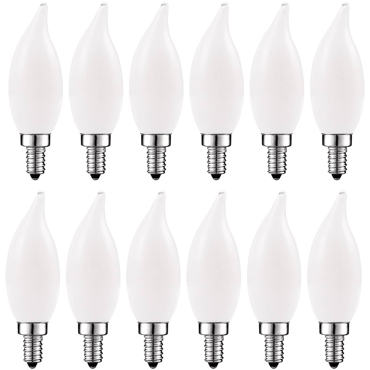 5 Watt (60 Watt Equivalent), CA11 LED, Dimmable Light Bulb, Warm White (2700K) E12/Candelabra Base