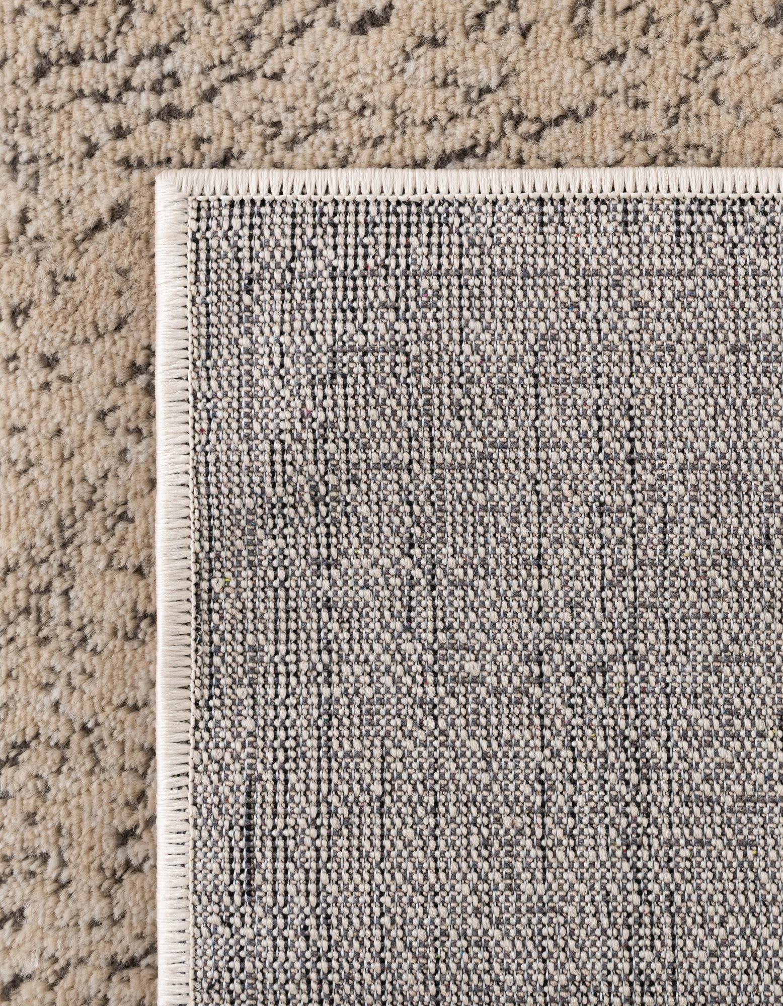 Unique Loom Portland Collection Area Rug - Woodburn (8' Square Ivory/Beige)