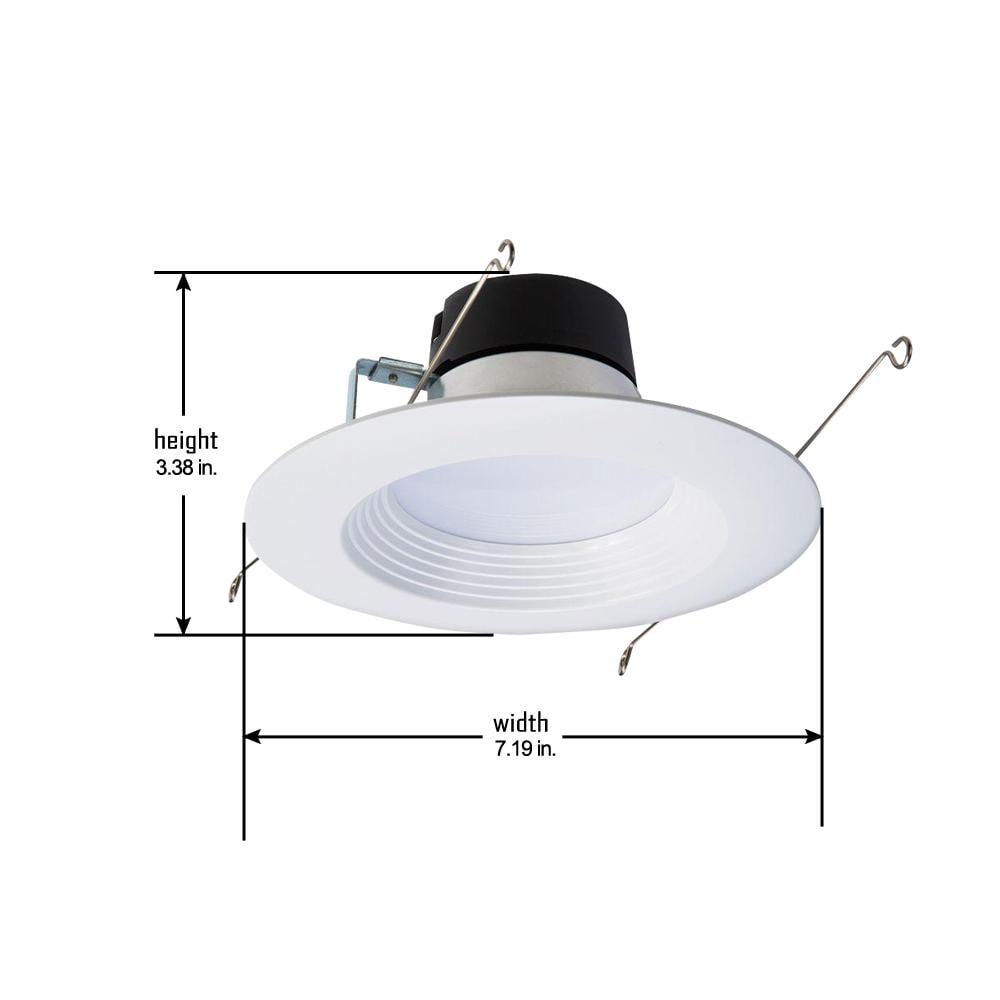 6-Inch White Matte LED Recessed Light Kit with Airtight Seal