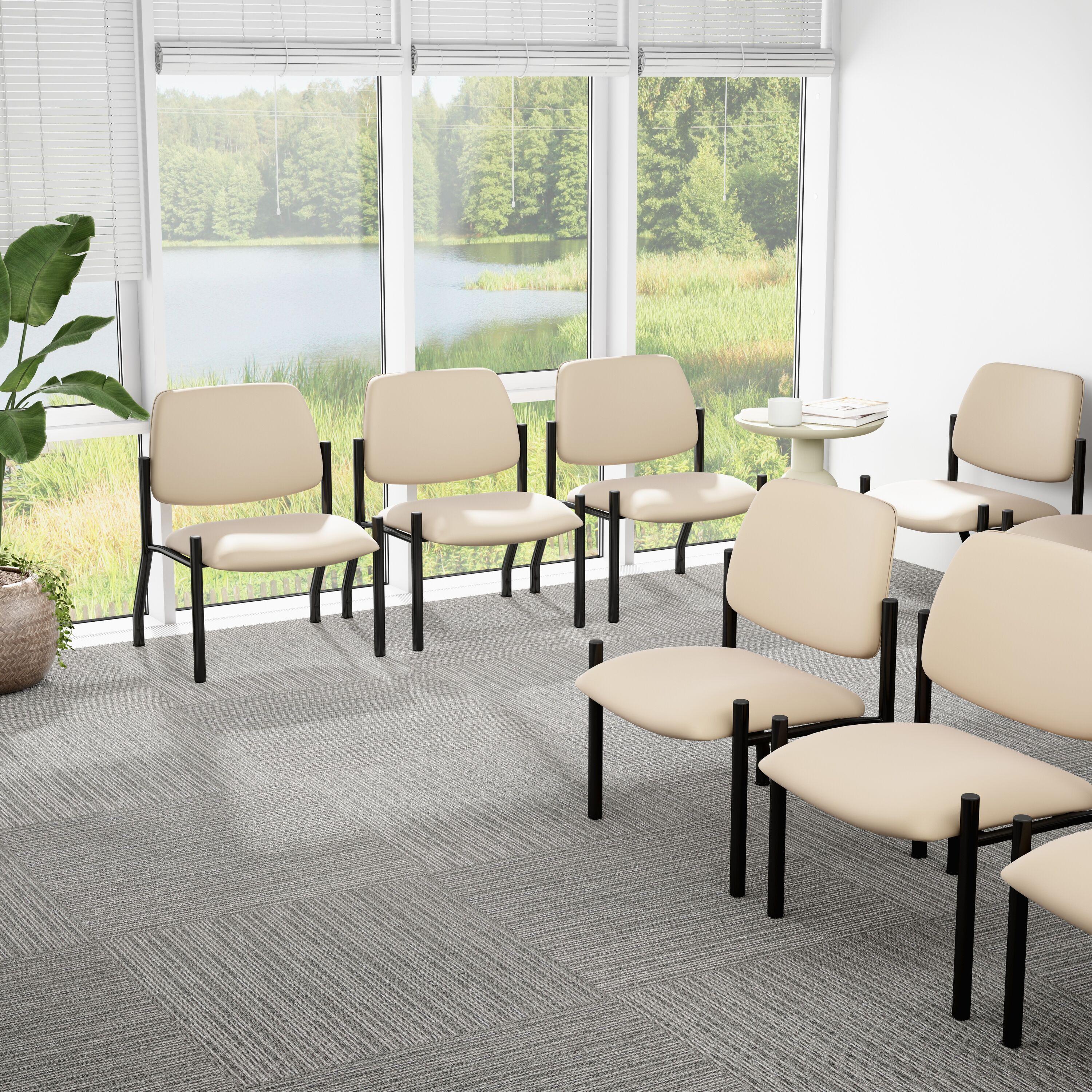 Boss Office Products Antimicrobial Armless Guest Side Chair, 400 lb. weight capacity, Beige