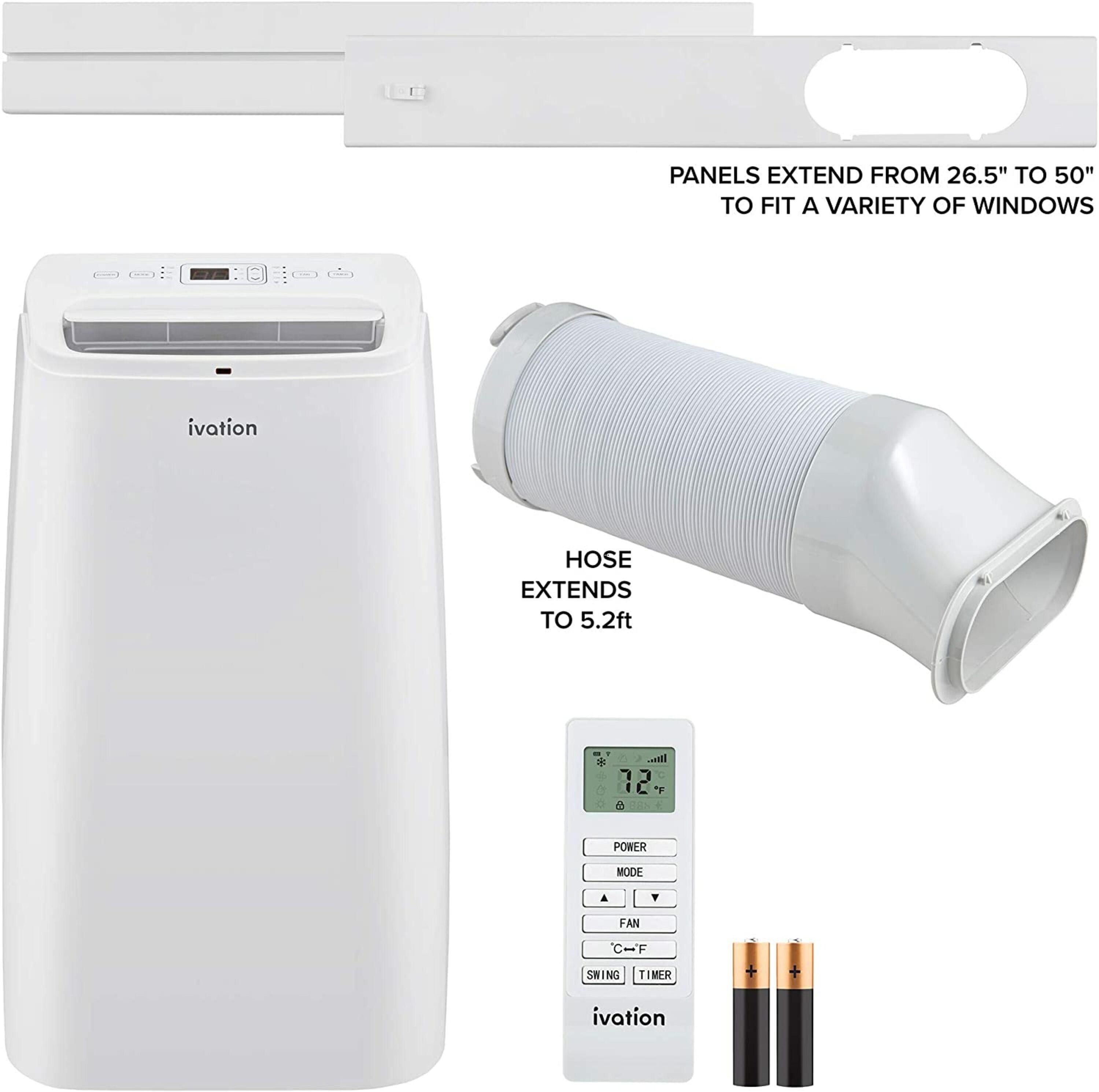 Ivation Ivation 12000 BTU Wi-Fi Connected Portable Air Conditioner for 500 Square Feet with Remote Included