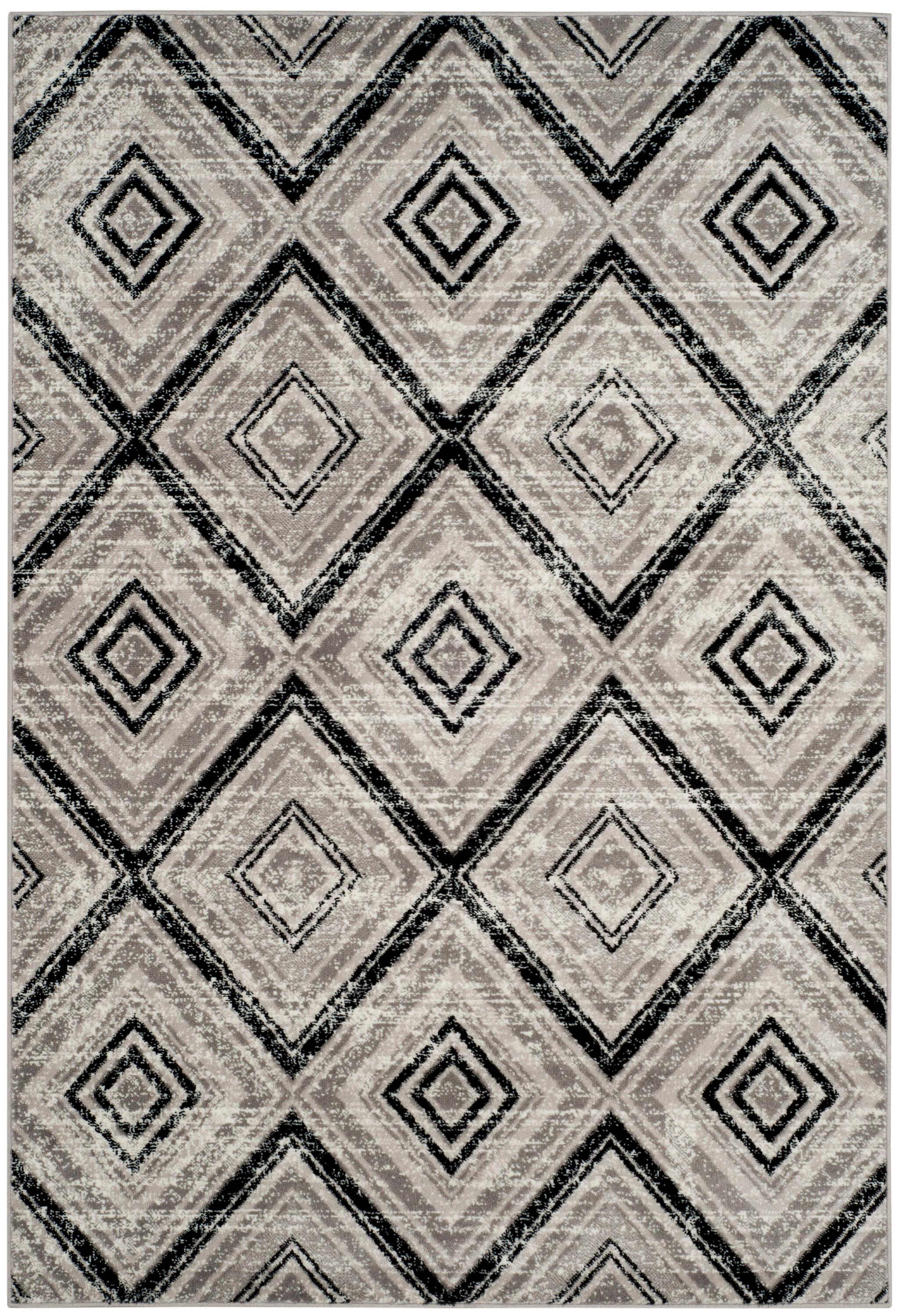 Skyler SKY120 Power Loomed Indoor Area Rug - Grey/Black - 5'1"x7'6" - Safavieh