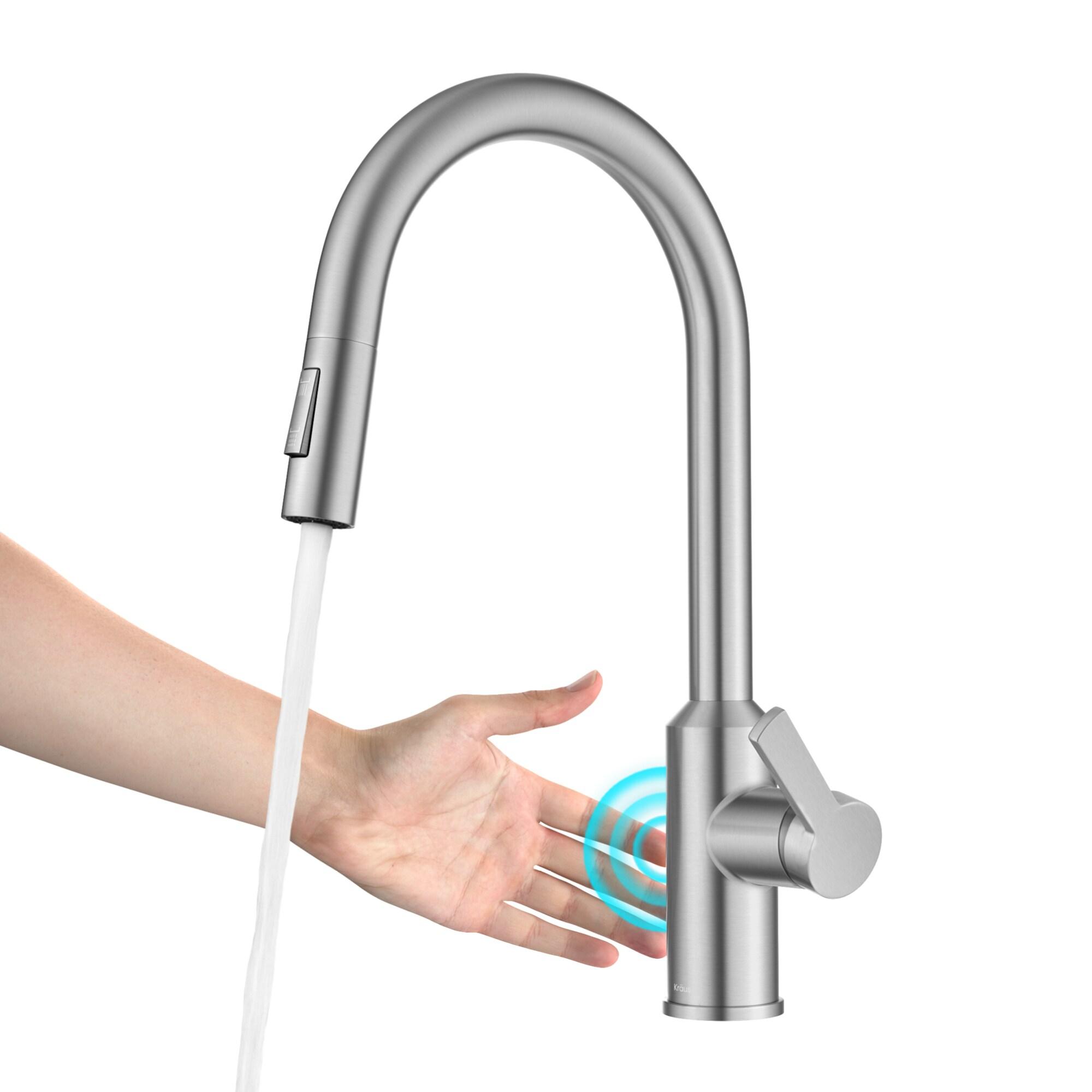 KRAUS Oletto Touchless Sensor Pull-Down Single Handle Kitchen Faucet