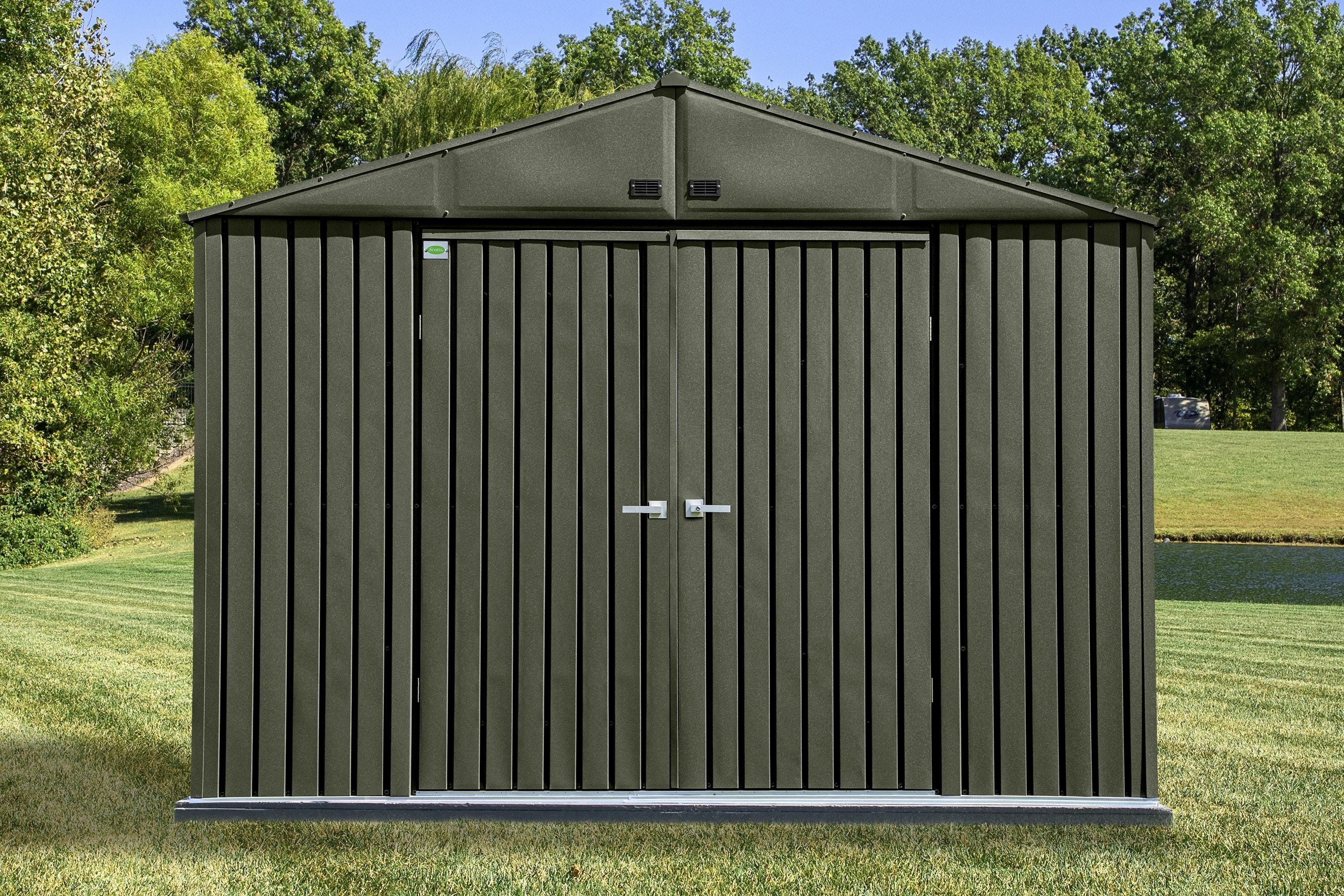 Scotts Lawn Care Storage Shed, 10x14, Green