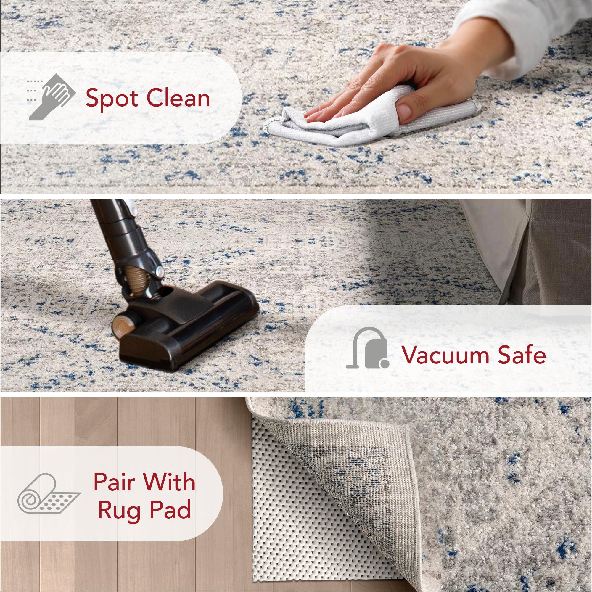 Nuloom Minta Medallion 2x3 Accent Indoor Area Rug for Living Room Bedroom Dining Room Entryway Kitchen, Blue/Off White