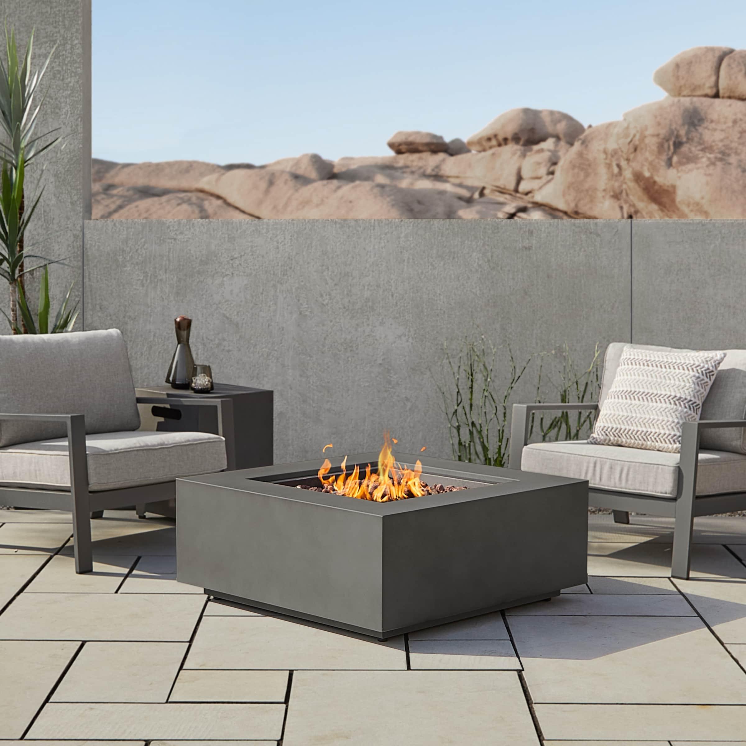 AEGEAN Propane / Natural Gas Outdoor Fire Pit Table