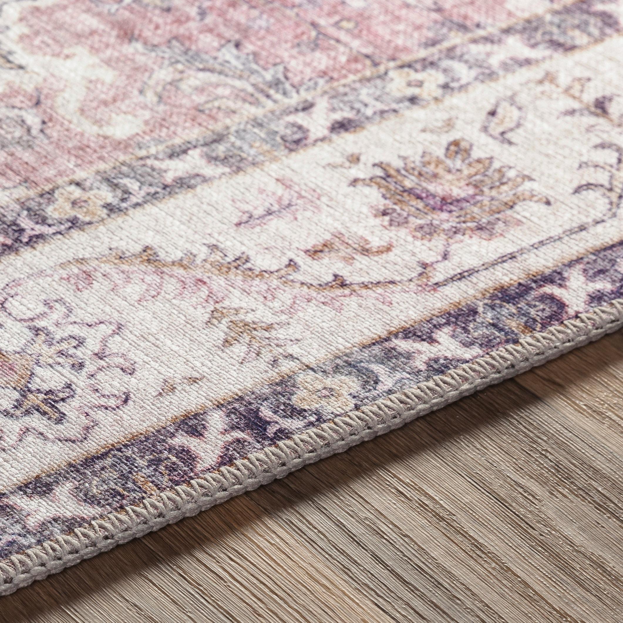 Livabliss Iris 9 x 12 (ft) Loomed Synthetic Garnet Rectangular Indoor Distressed/Overdyed Vintage Area rug