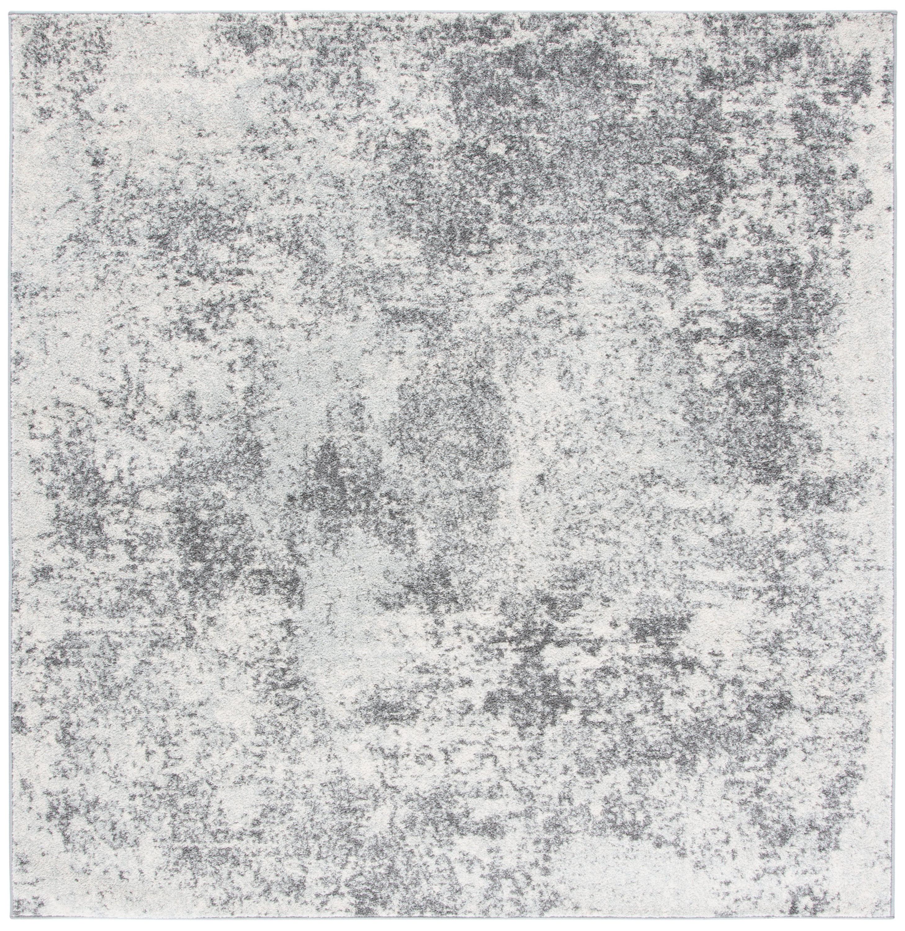 Tulum TUL209 Power Loomed Indoor Area Rug - Ivory/Grey - 6'7"x6'7" - Safavieh