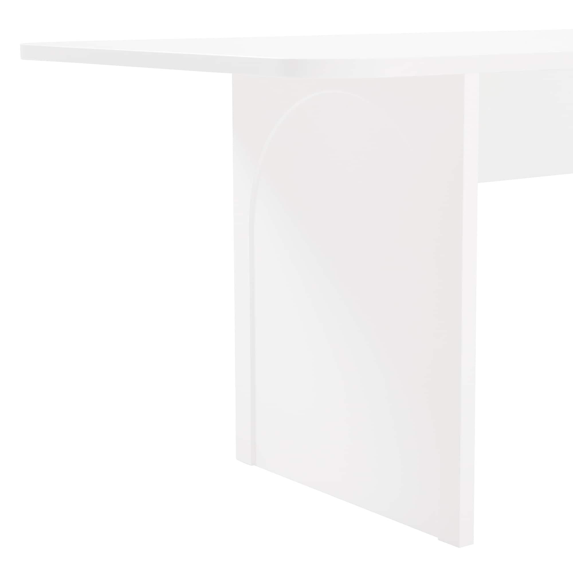 Ella 78.7" Dining Table in White made from Engineered Wood