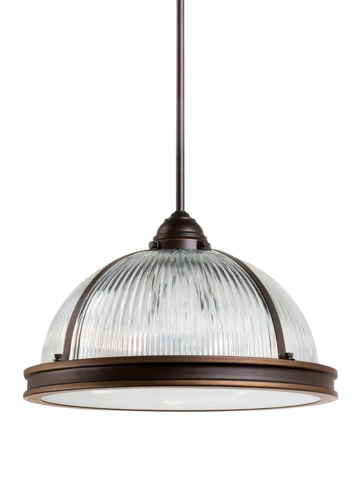 Pratt Street 55" Autumn Bronze 3-Light Pendant with Clear Textured Glass