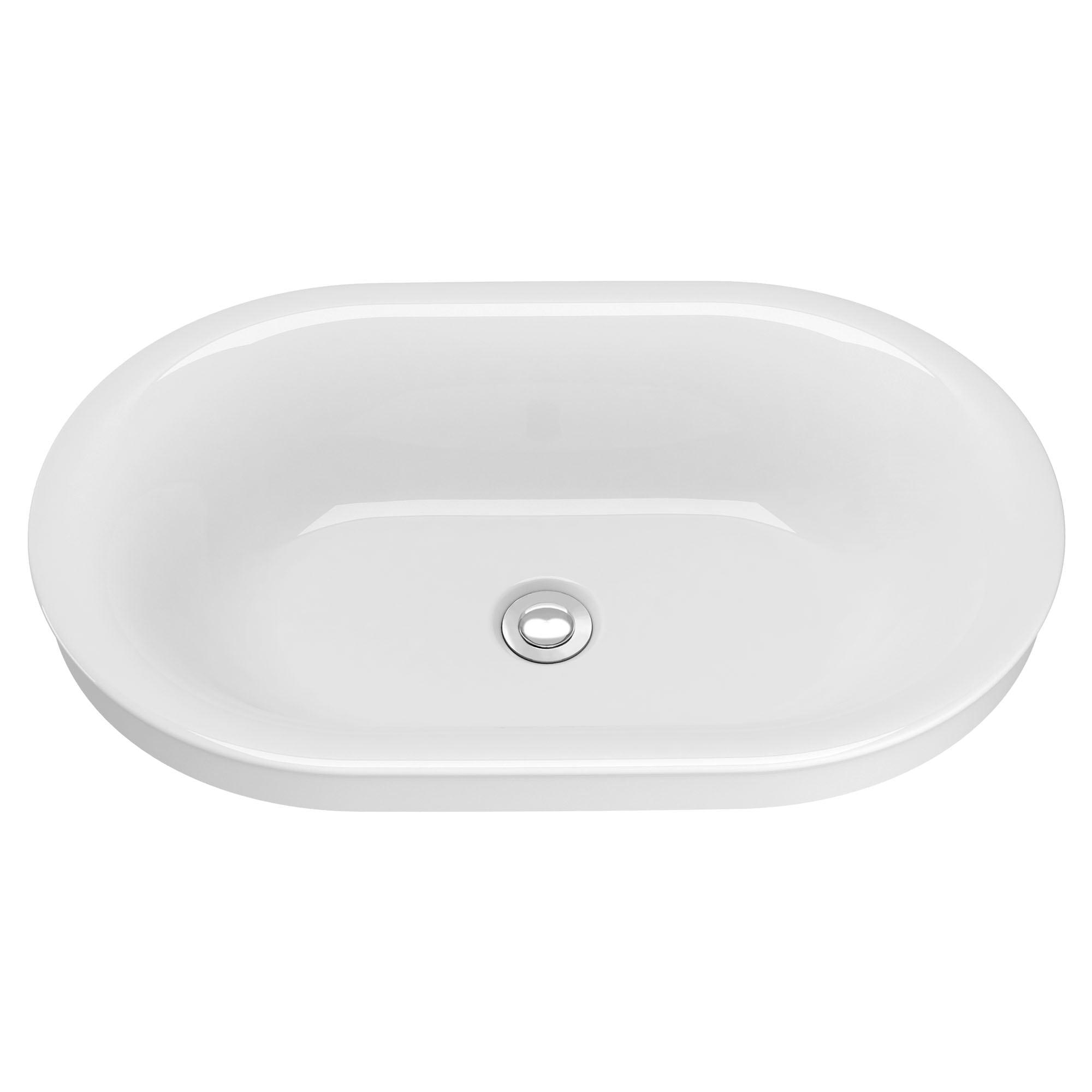 American Standard Studio S 14'' White Vitreous China Oval Bathroom Sink with Overflow