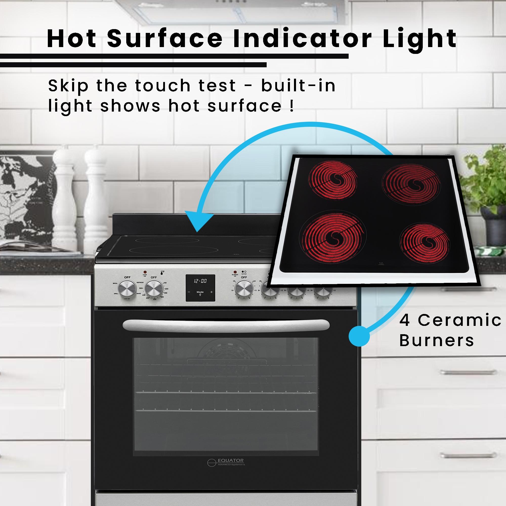 Equator Advanced Appliances Equator 24 Freestanding Electric Cooking Range in Stainless with Convection Oven