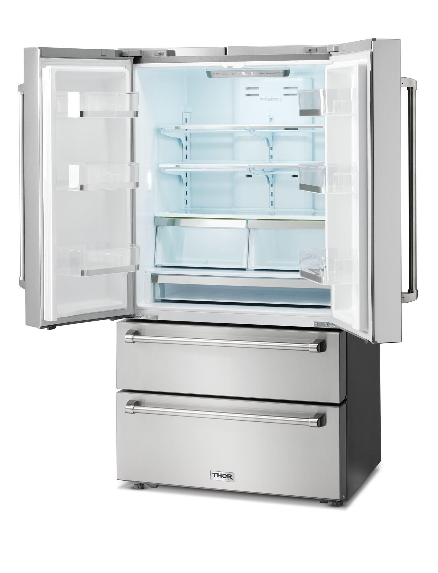 Thor Kitchen Trf3602 36" Wide 22.5 Cu. Ft. Energy Star Certified French Door Refrigerator