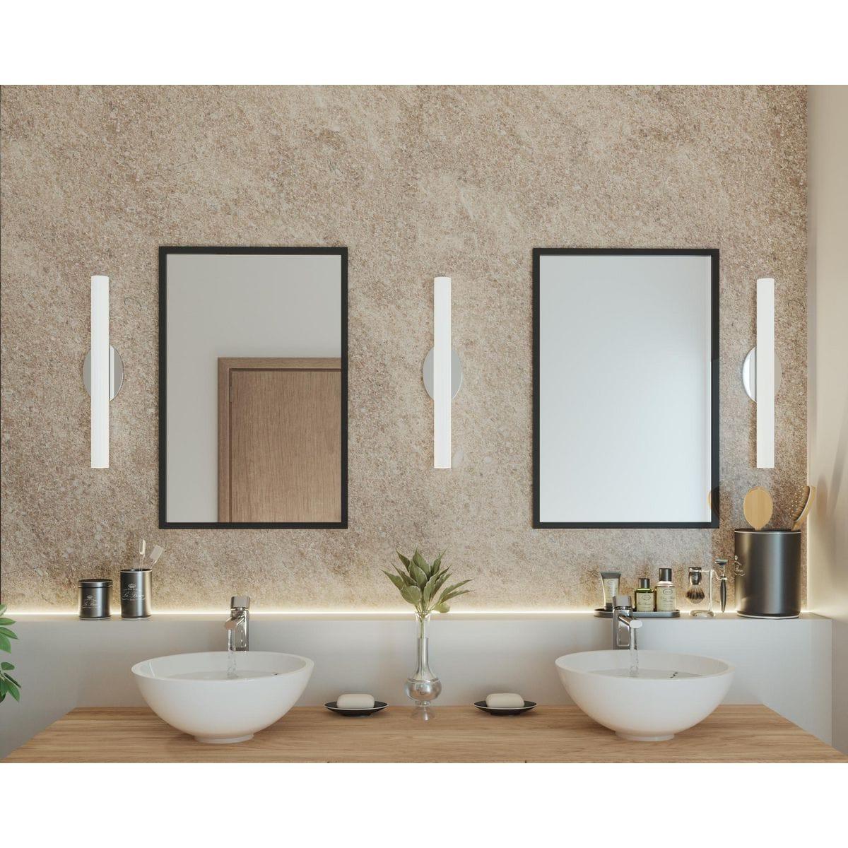 Progress Lighting Parallel Collection 1-Light LED Bath Vanity Fixture, Brushed Nickel, Opal Glass Shade