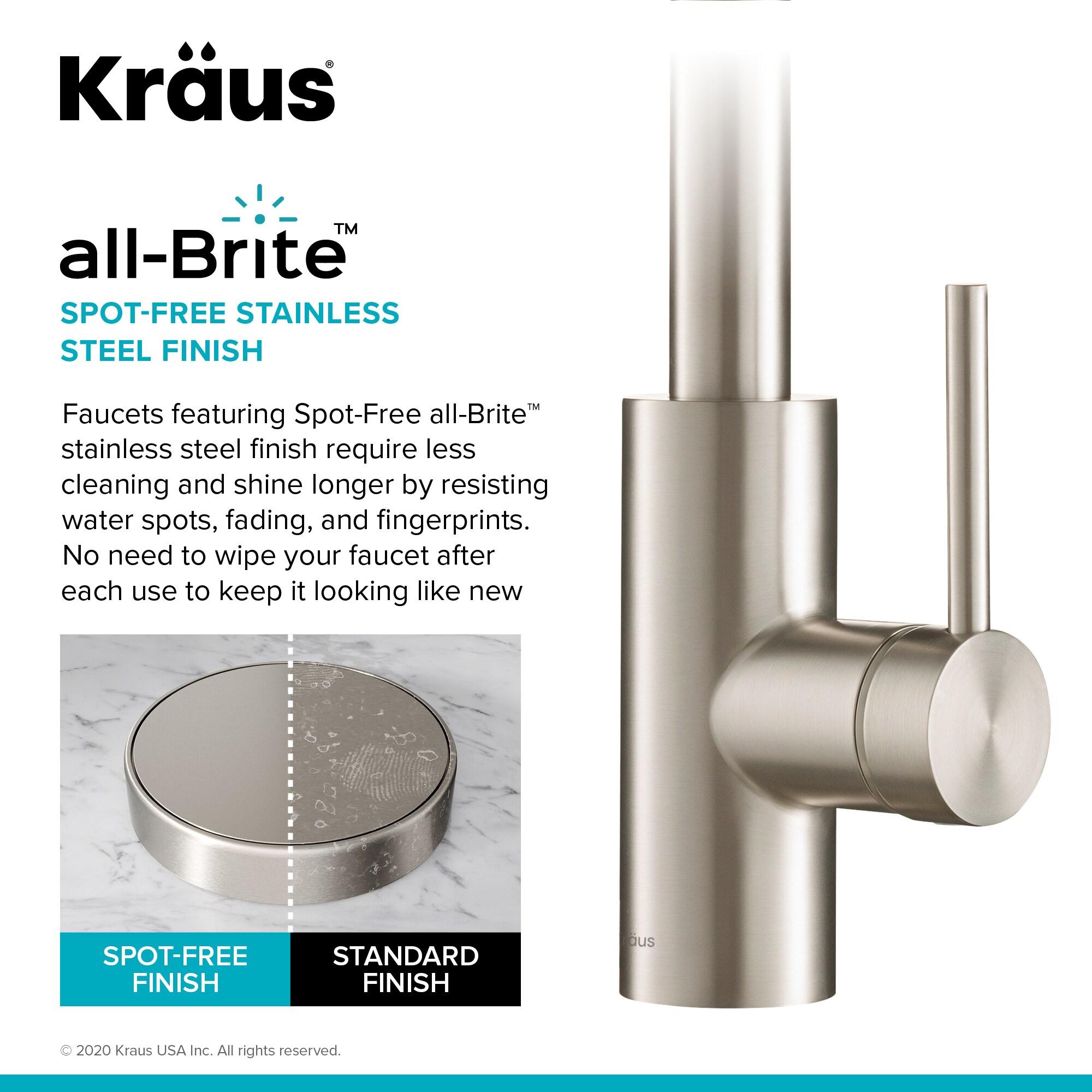 KRAUS Oletto Pull-Down Kitchen Faucet and Purita Water Filter Faucet Combo