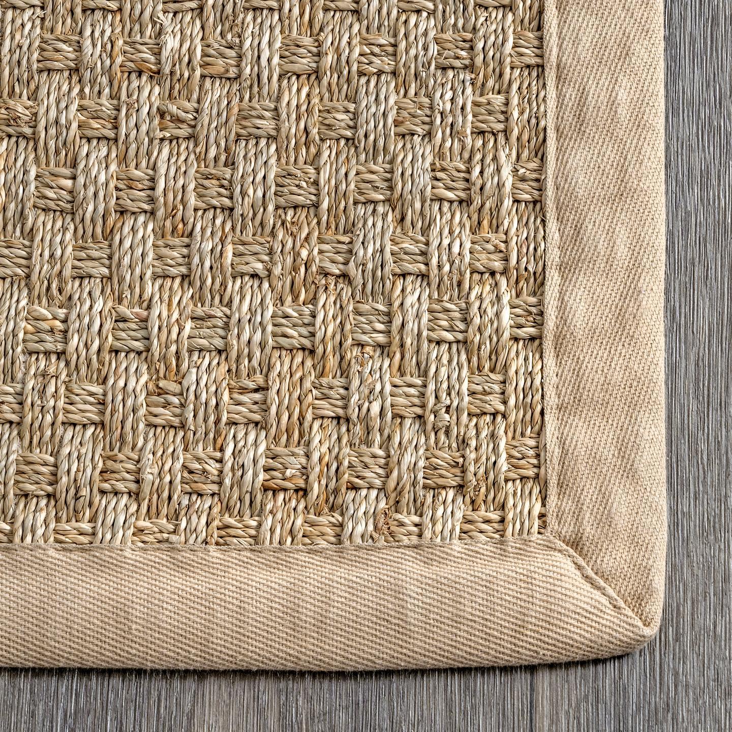 Nuloom Hesse Checker Weave Seagrass Indoor Area Rug, 2' x 3', Natural
