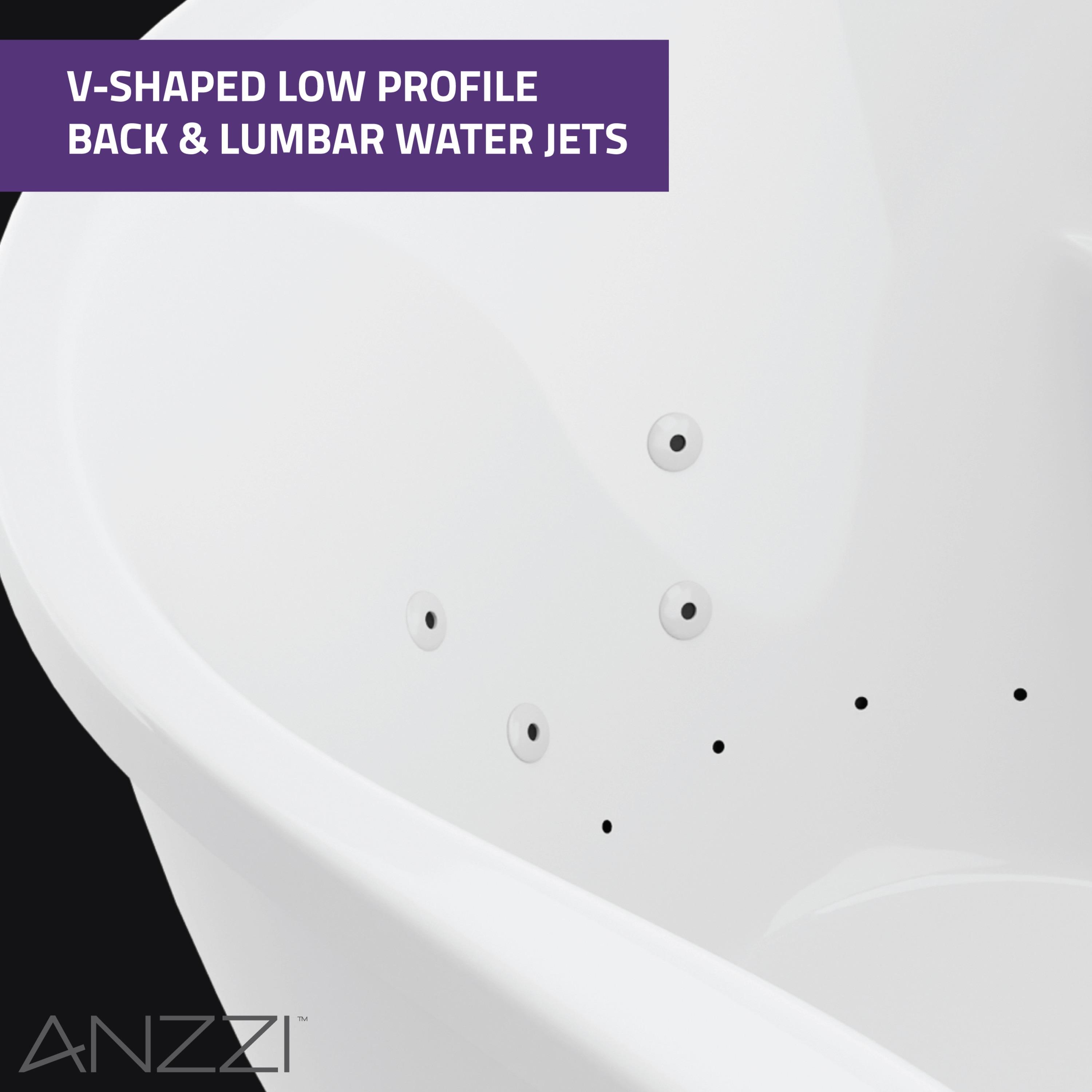 Lori 71.25” x 35.5” Freestanding Whirlpool and Air Acrylic Bathtub