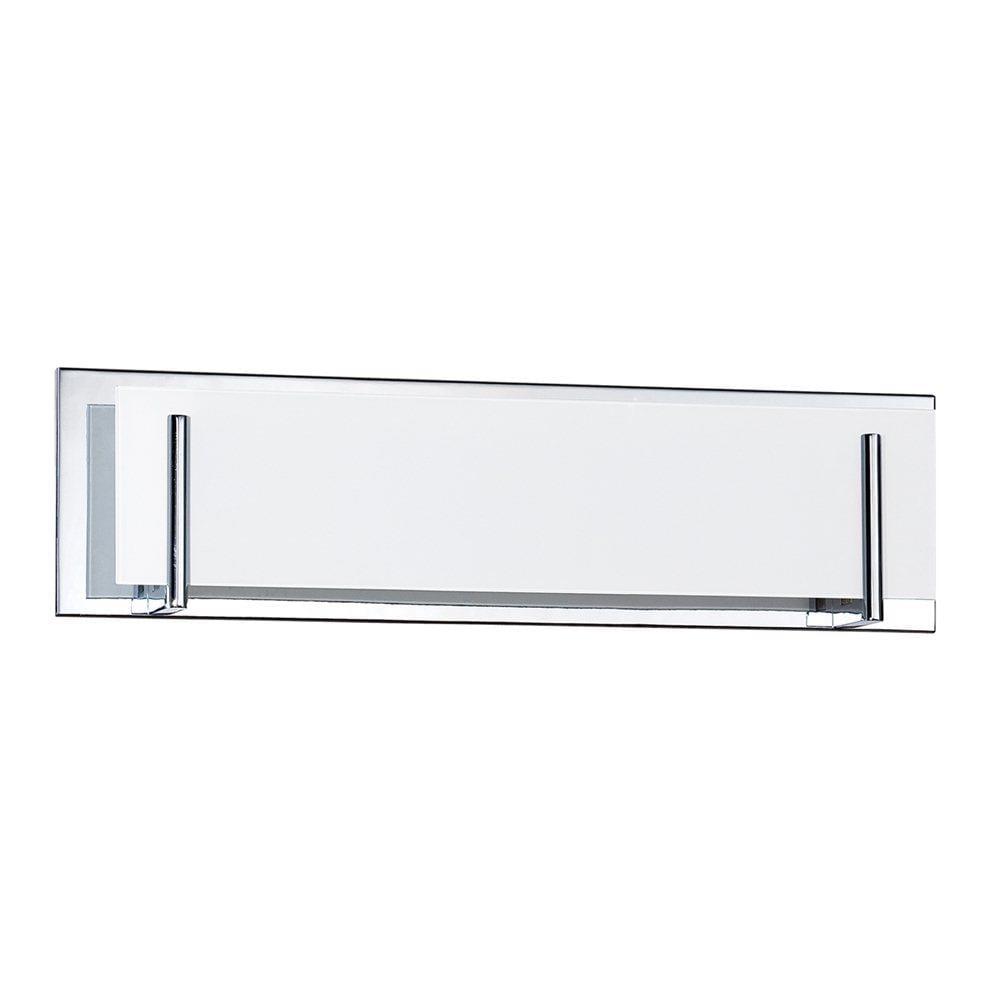 VF2400WH-4L-CH-Kendal Lighting Inc.-Aurora - 4 Light Bath Vanity-6.5 Inches Tall and 24 Inches Wide-Chrome Finish-White Glass Color