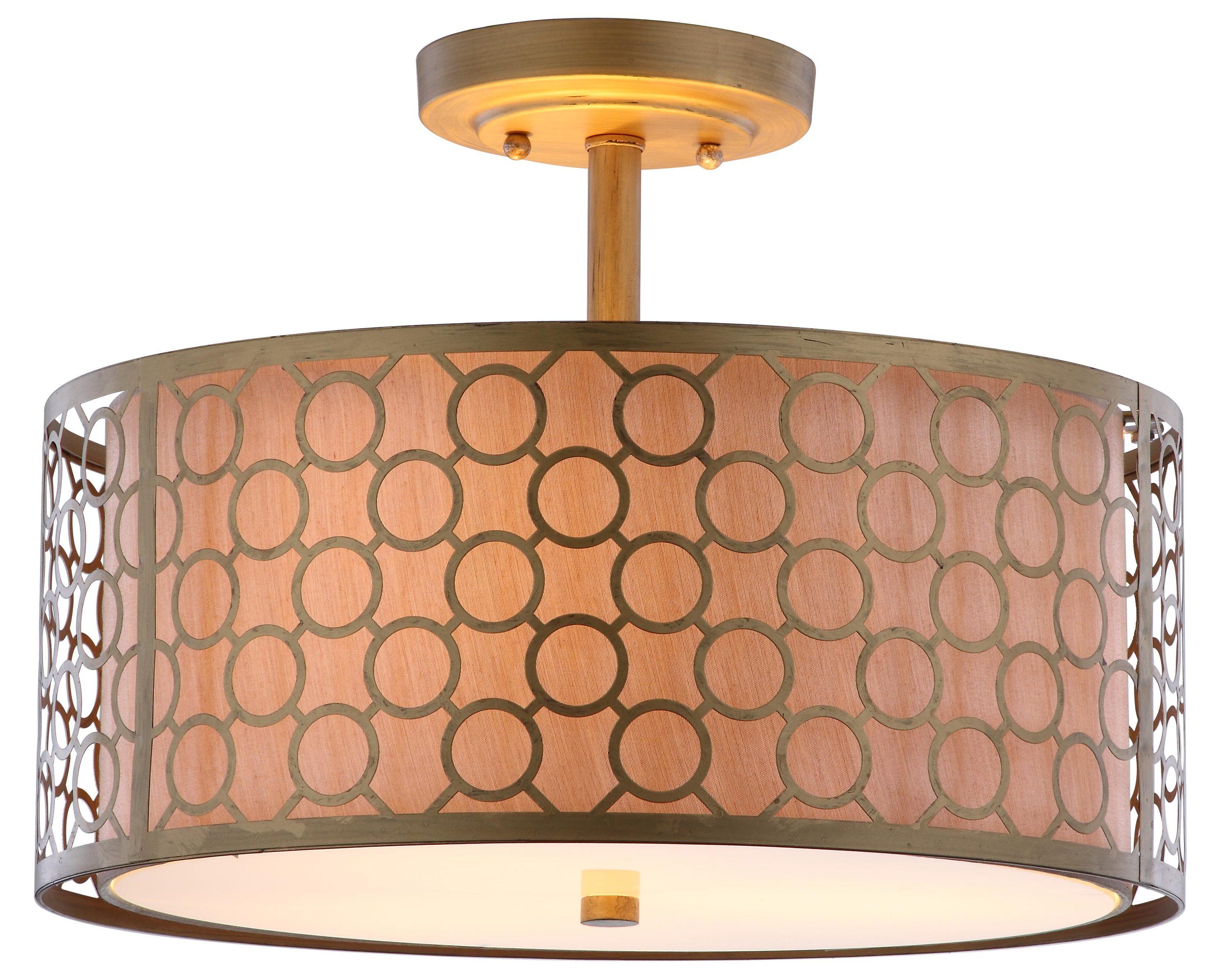 Giotta Ceiling Light - Antique Gold - Safavieh.