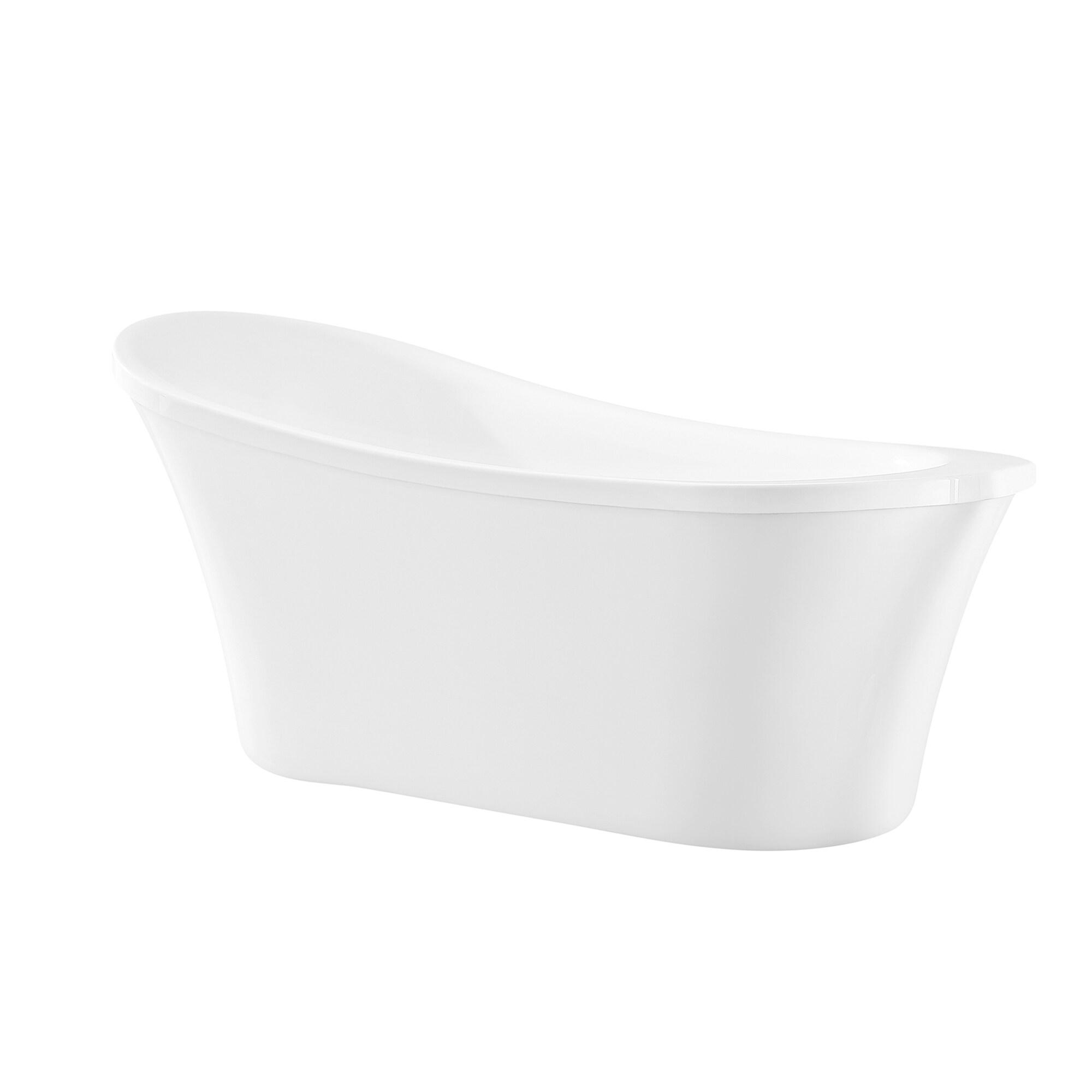 Ruby 65'' x 29.13'' Freestanding Soaking Acrylic Bathtub